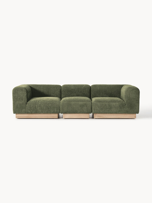 Galeriebild 1 - Modulares Sofa Natalie (3-Sitzer) aus Teddy-Bouclé