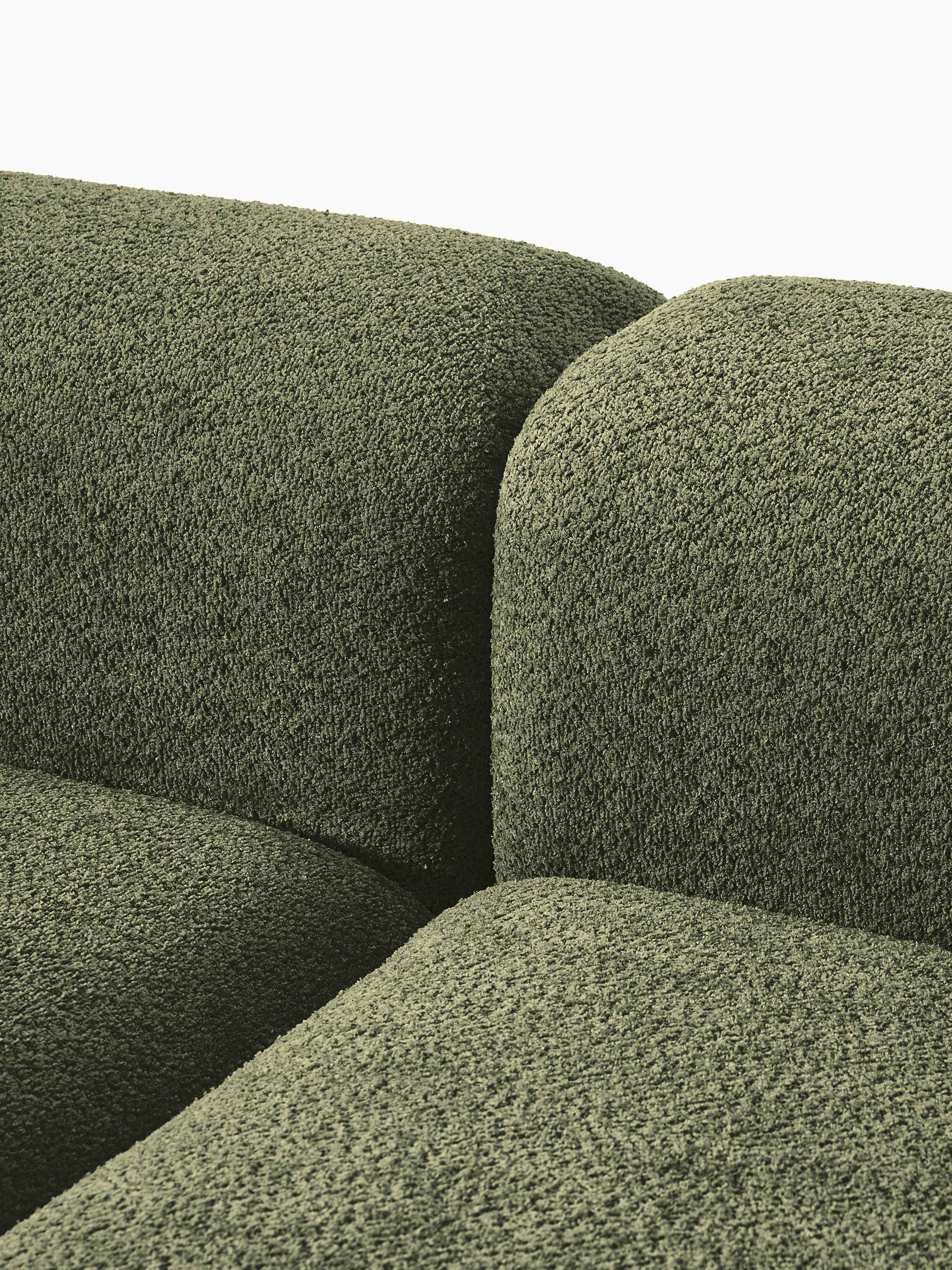 Modulares Sofa Natalie (3-Sitzer) aus Teddy-Bouclé