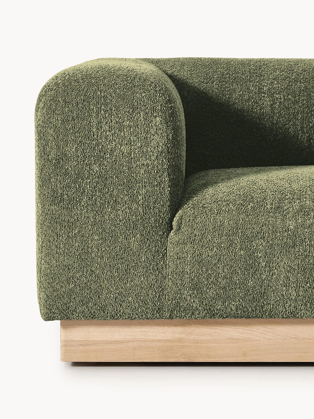 Modulares Sofa Natalie (3-Sitzer) aus Teddy-Bouclé