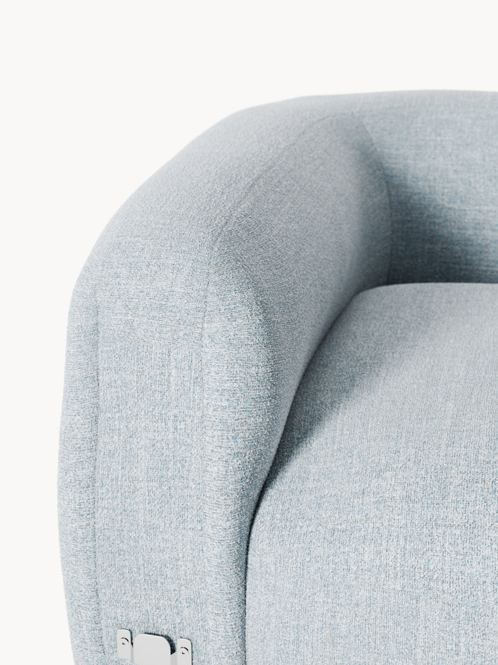 Rundes Bouclé-Eckmodul Wolke