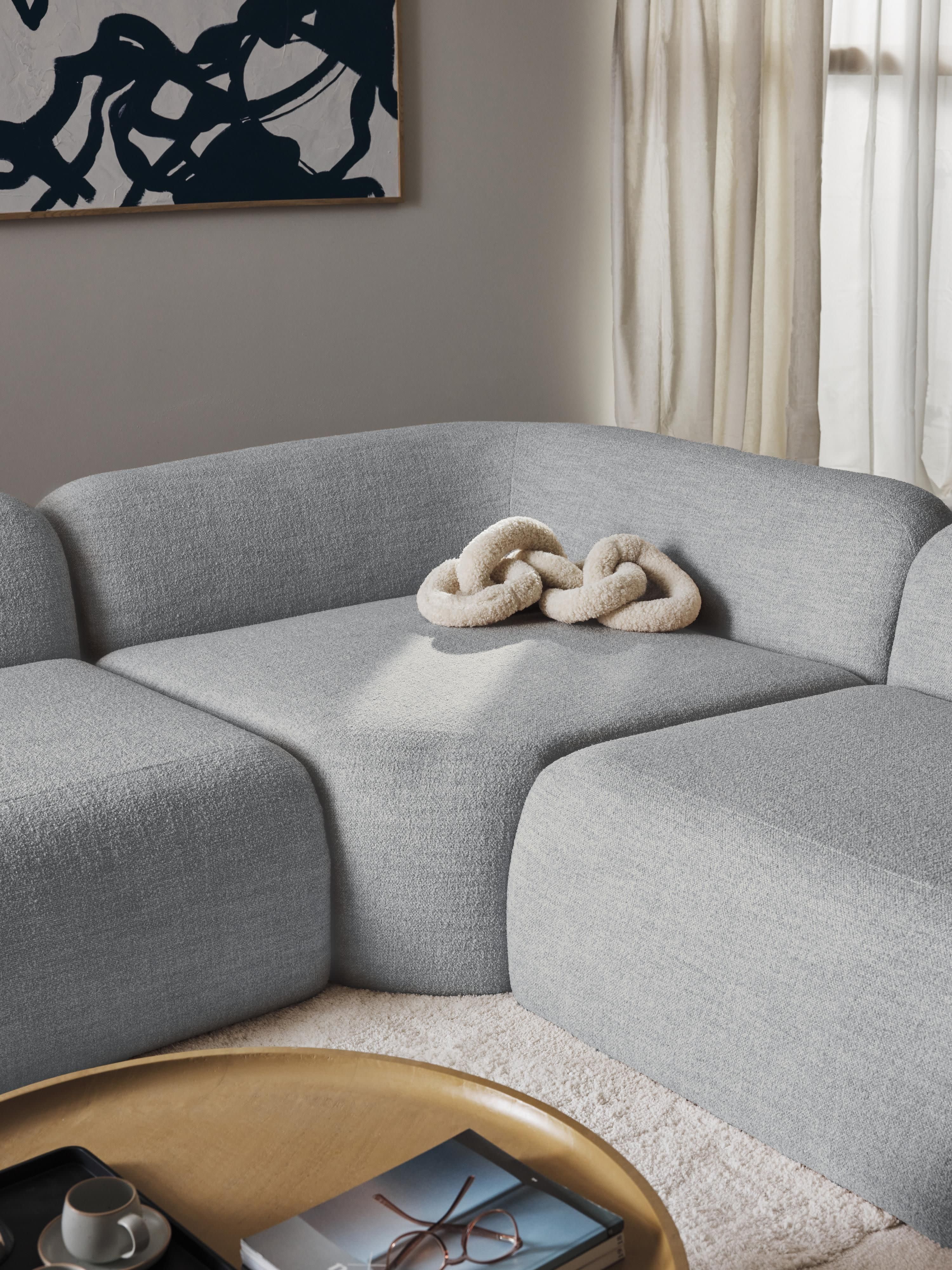 Rundes Bouclé-Eckmodul Wolke