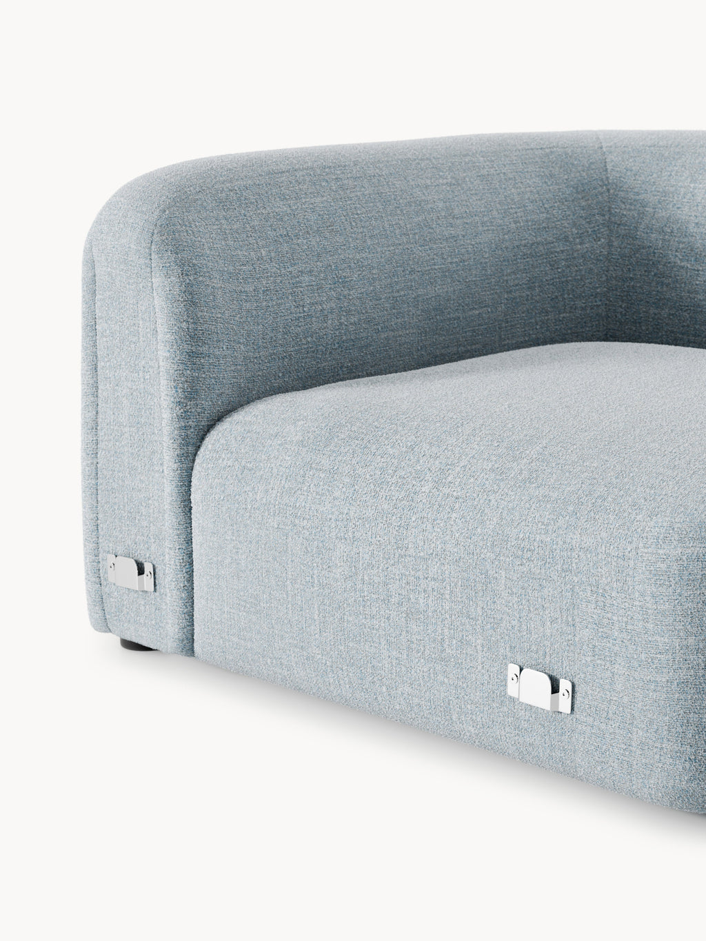 Rundes Bouclé-Eckmodul Wolke