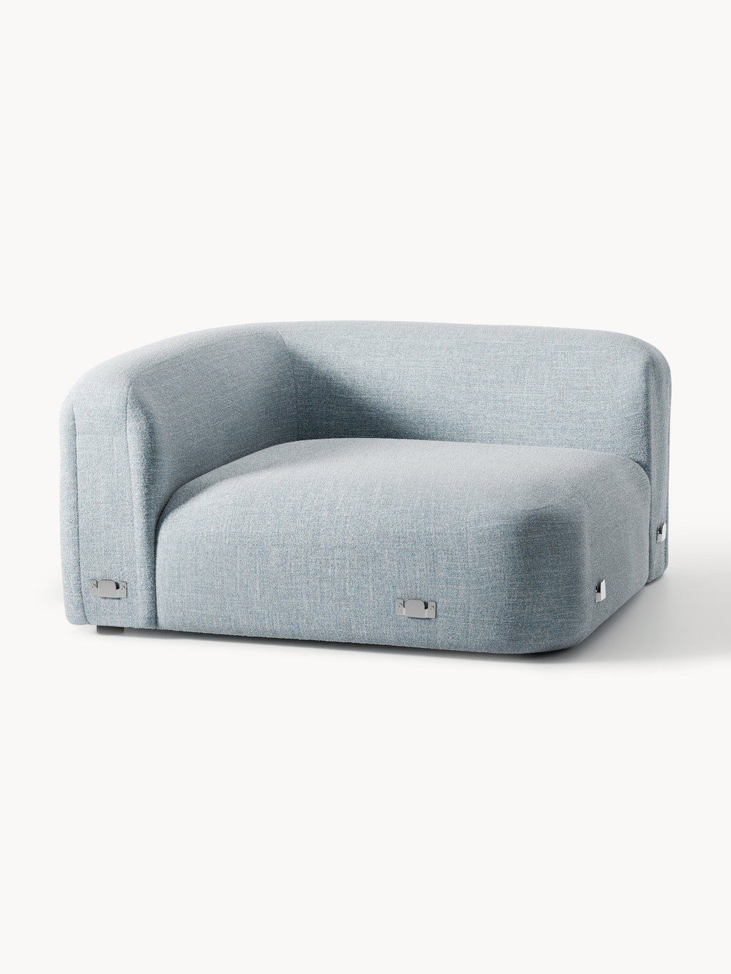 Rundes Bouclé-Eckmodul Wolke