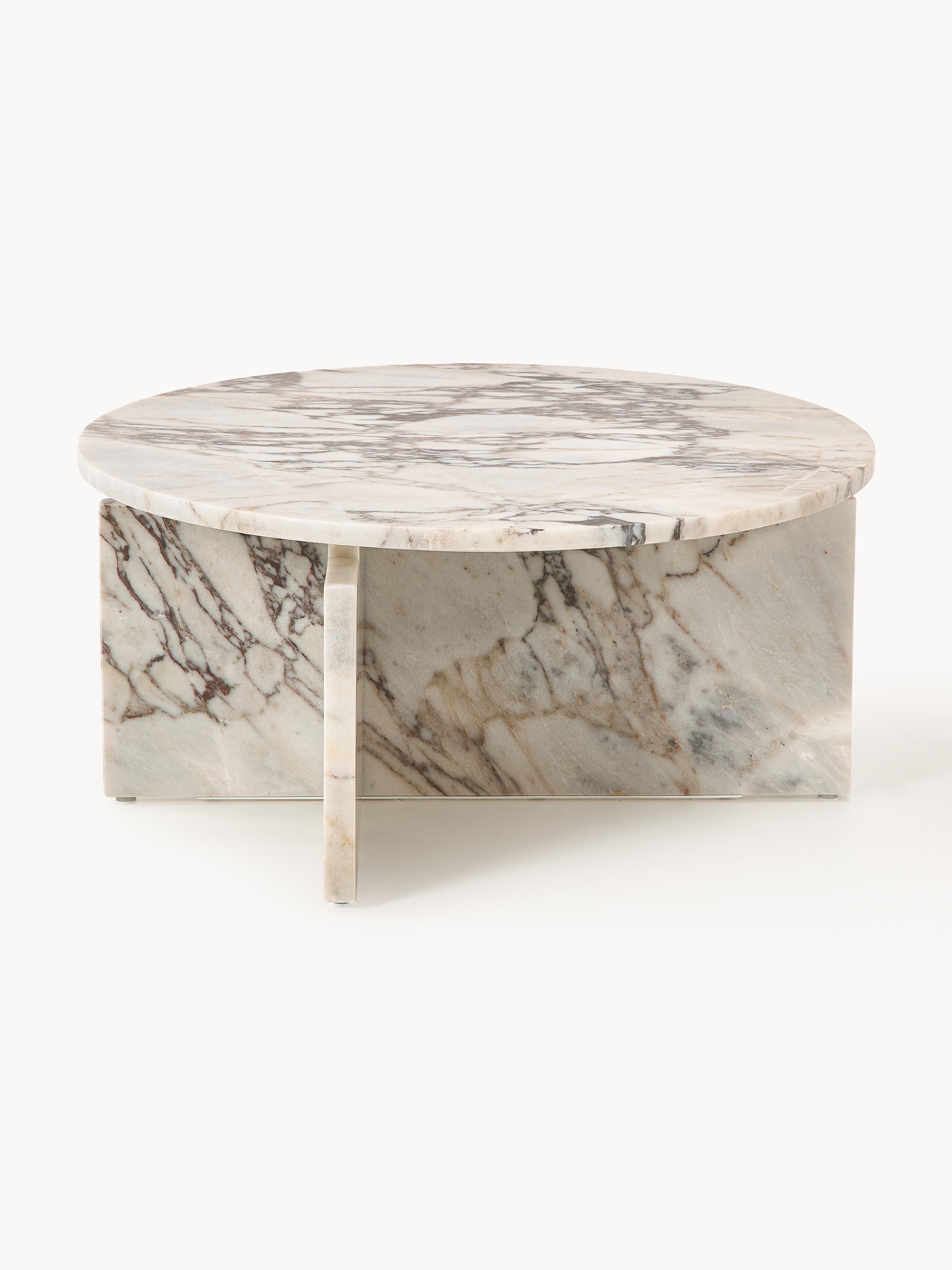 Runder Couchtisch Marisa aus Calacatta Viola Marmor