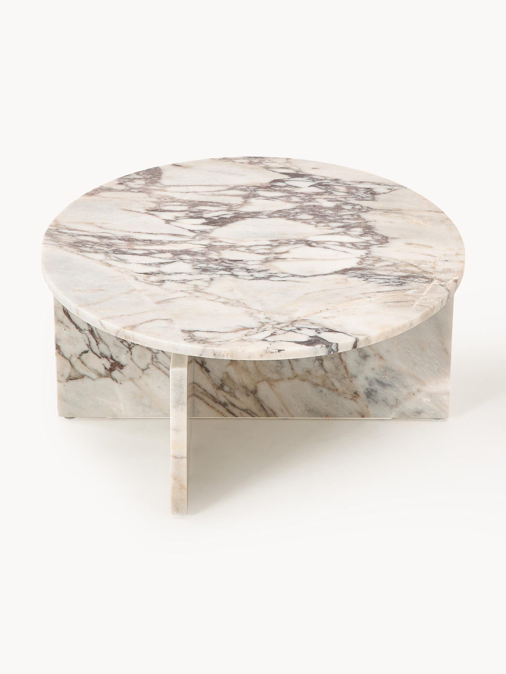 Runder Couchtisch Marisa aus Calacatta Viola Marmor