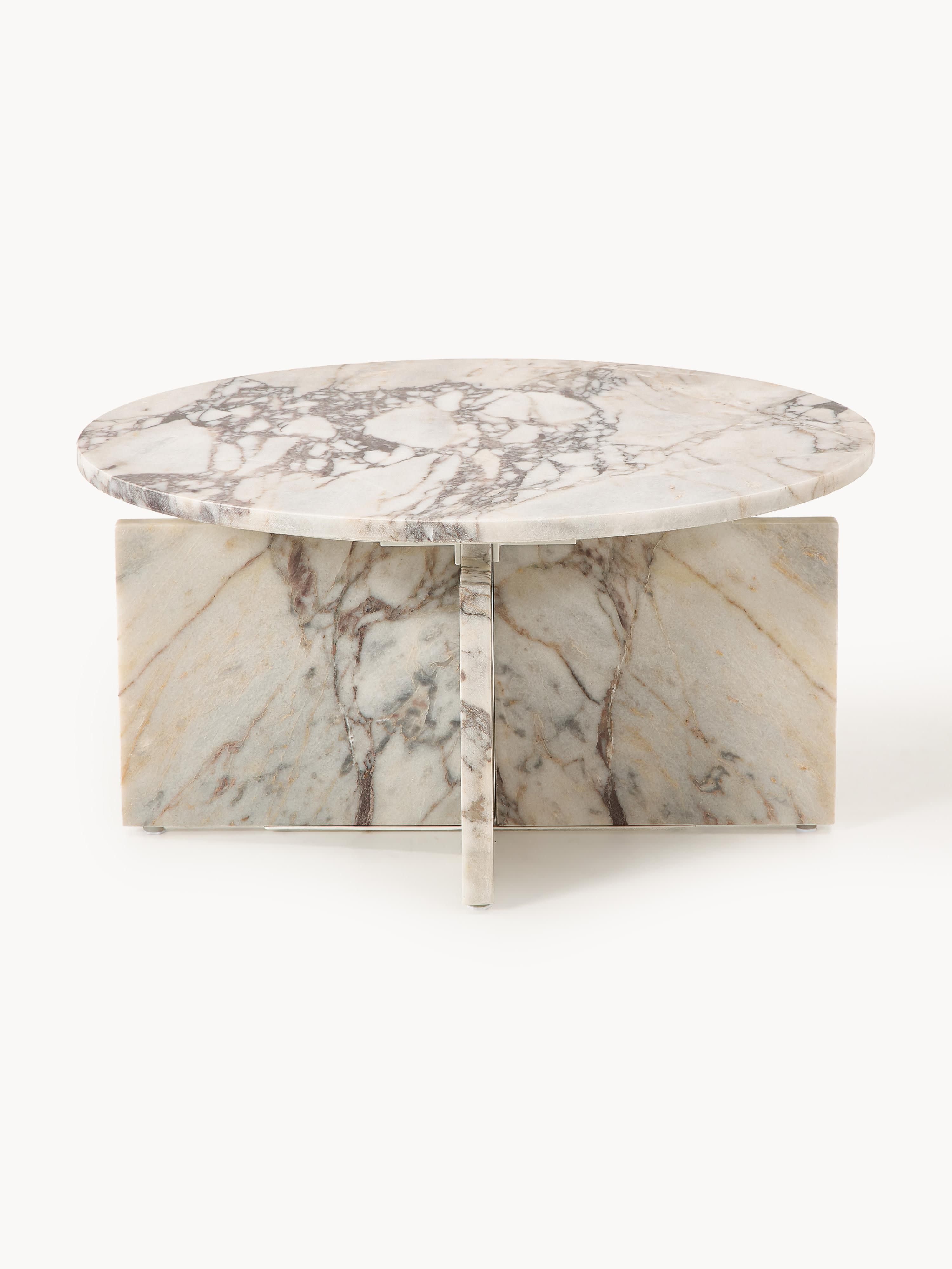 Runder Couchtisch Marisa aus Calacatta Viola Marmor