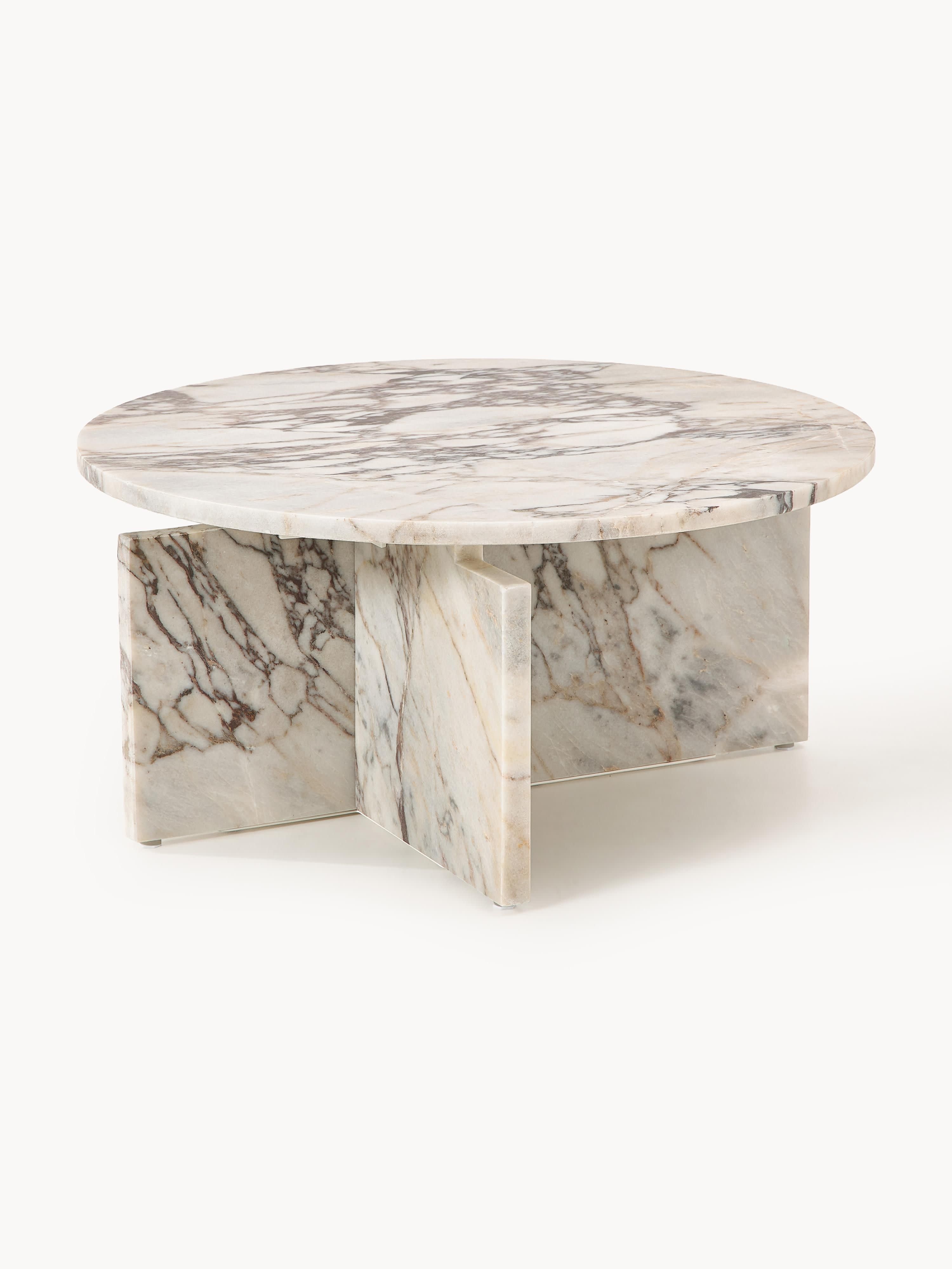 Galeriebild 1 - Runder Couchtisch Marisa aus Calacatta Viola Marmor