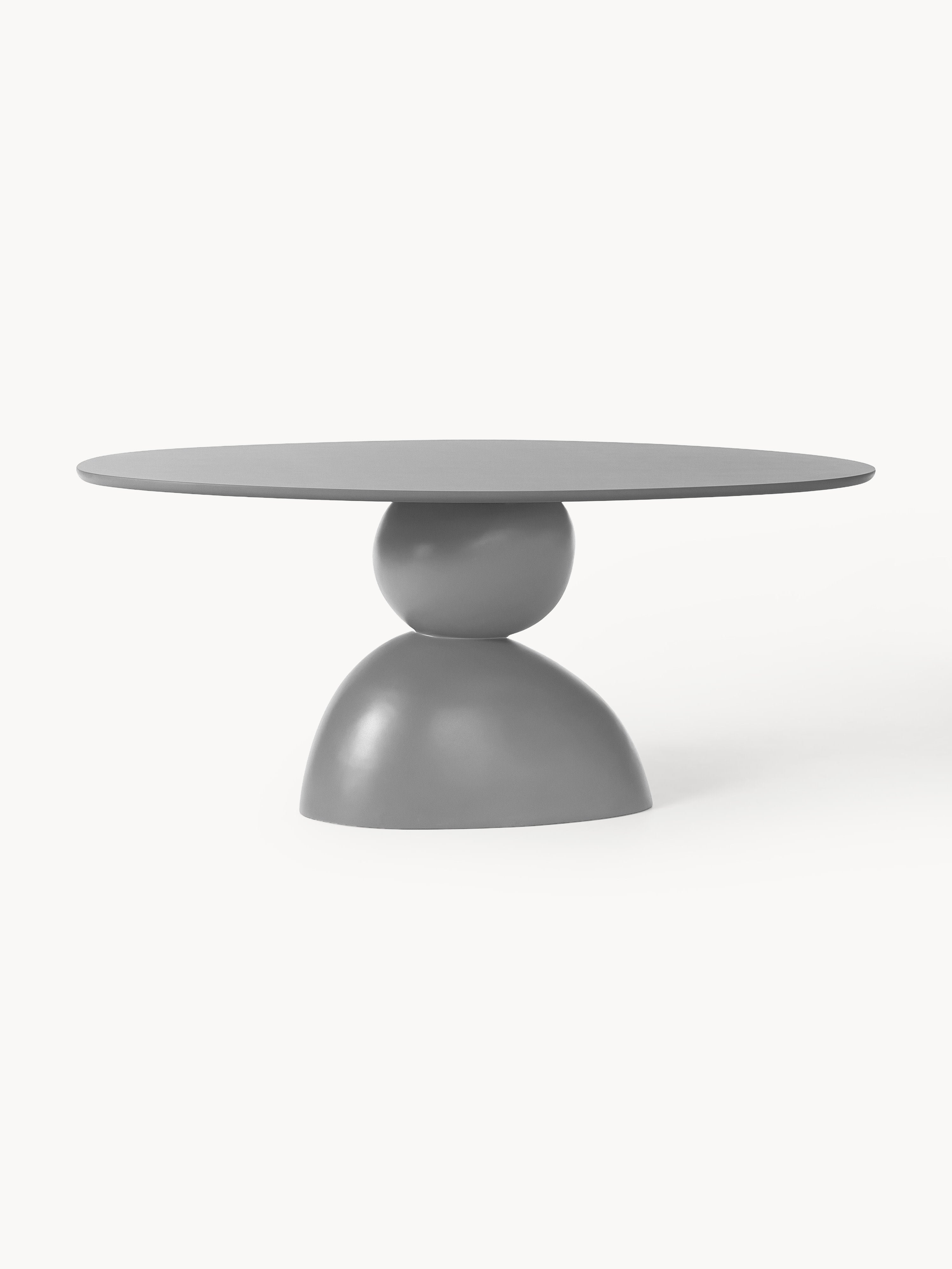 Ovaler Esstisch Sahrain mit organischem Design, 180 x 90 cm