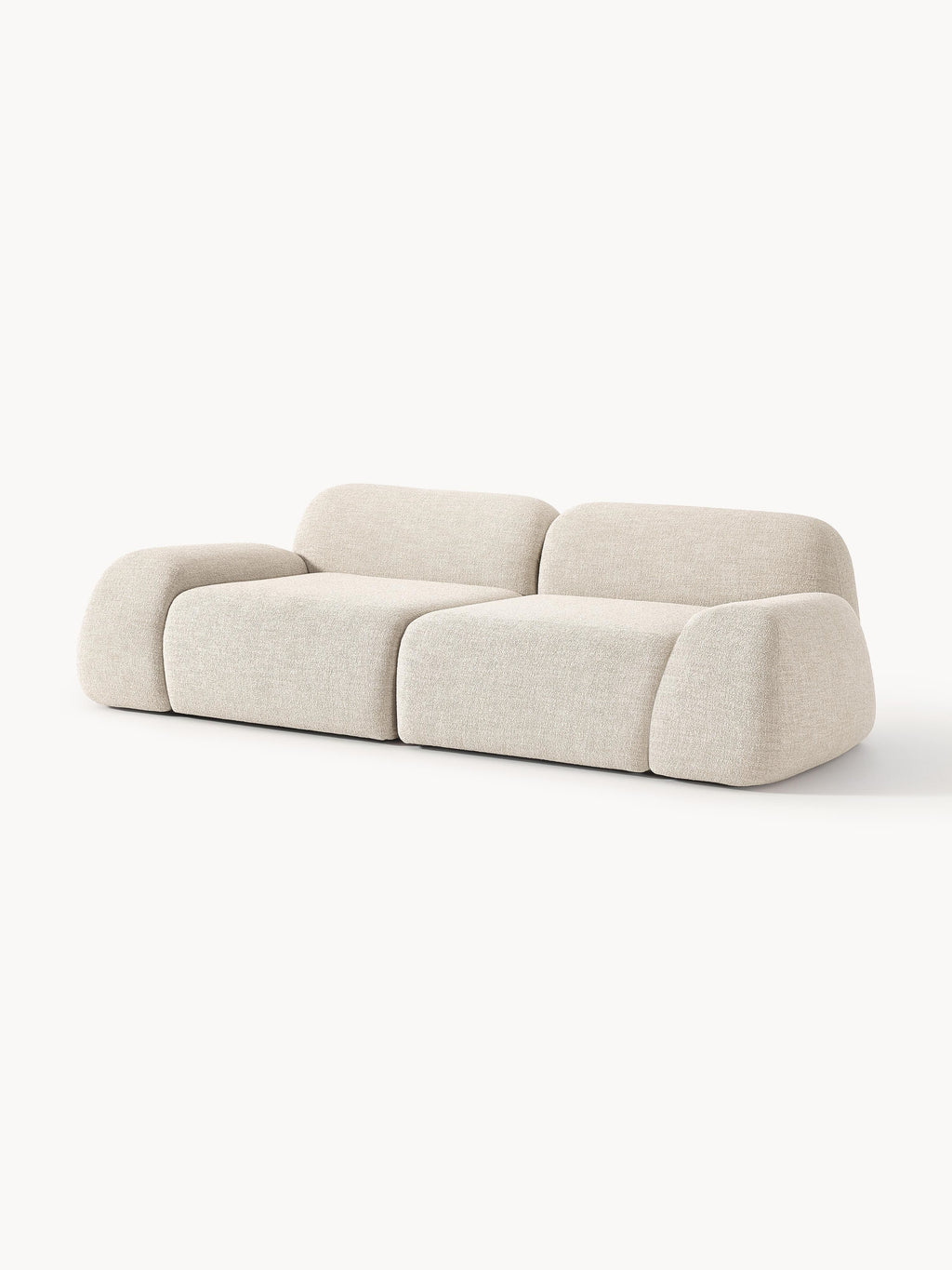 Modulares Bouclé-Sofa Wolke (3-Sitzer)