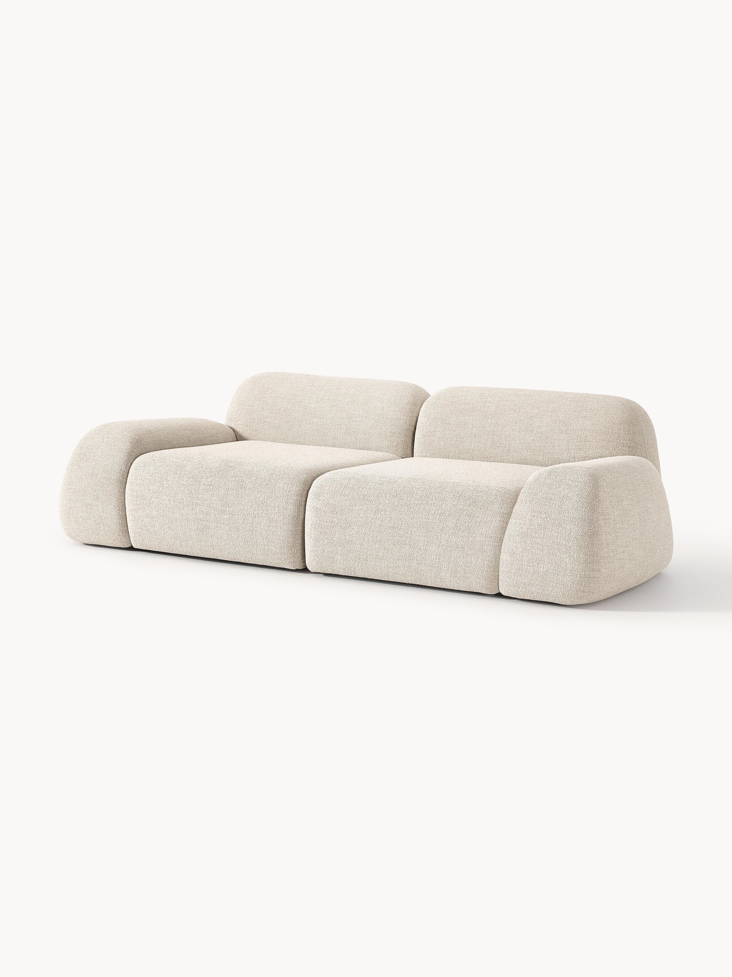 Modulares Bouclé-Sofa Wolke (3-Sitzer)