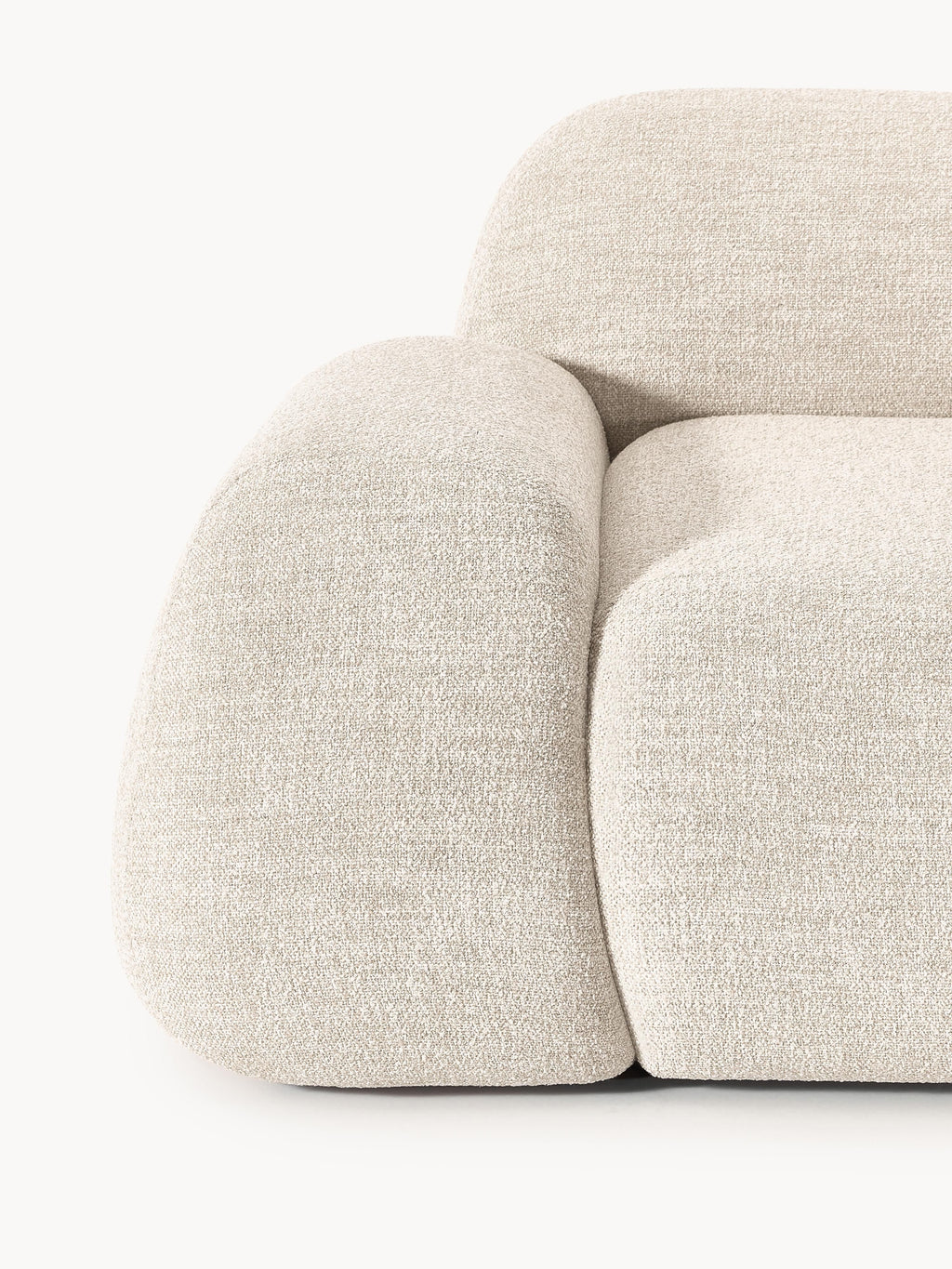 Modulares Bouclé-Sofa Wolke (3-Sitzer)