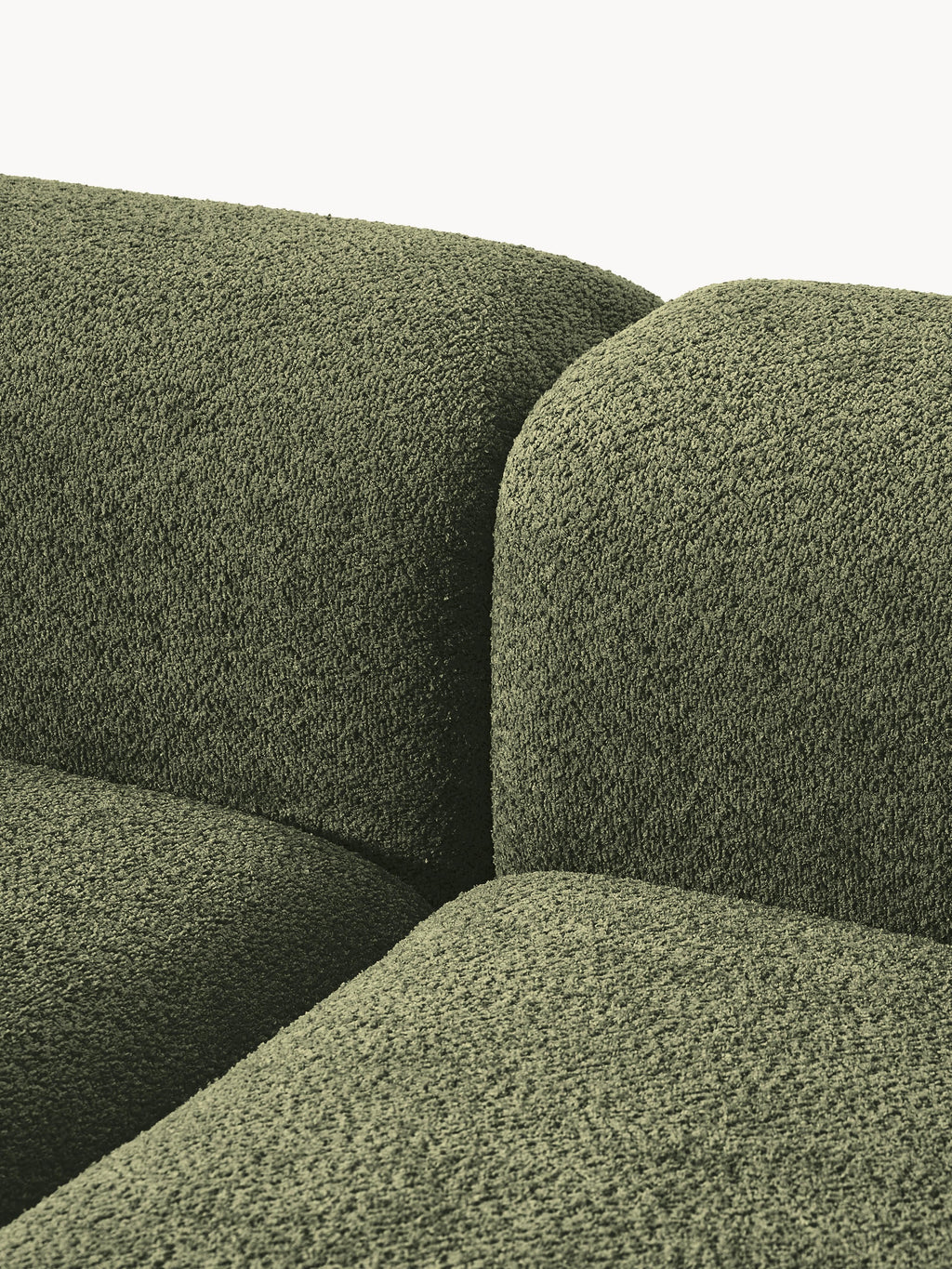 Modulares Sofa Natalie (3-Sitzer) aus Teddy-Bouclé