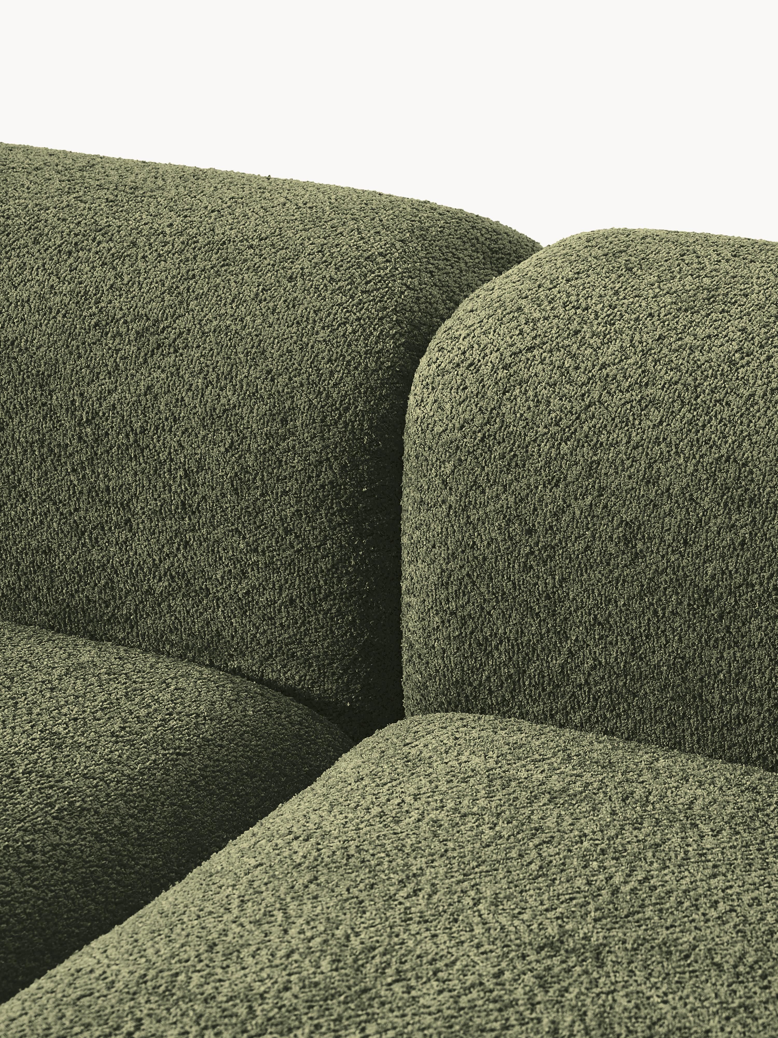 Modulares Sofa Natalie (3-Sitzer) aus Teddy-Bouclé