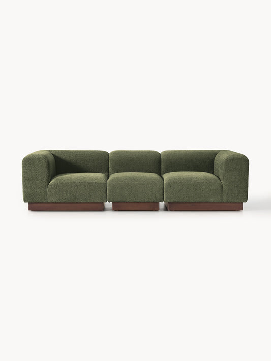 Galeriebild 1 - Modulares Sofa Natalie (3-Sitzer) aus Teddy-Bouclé