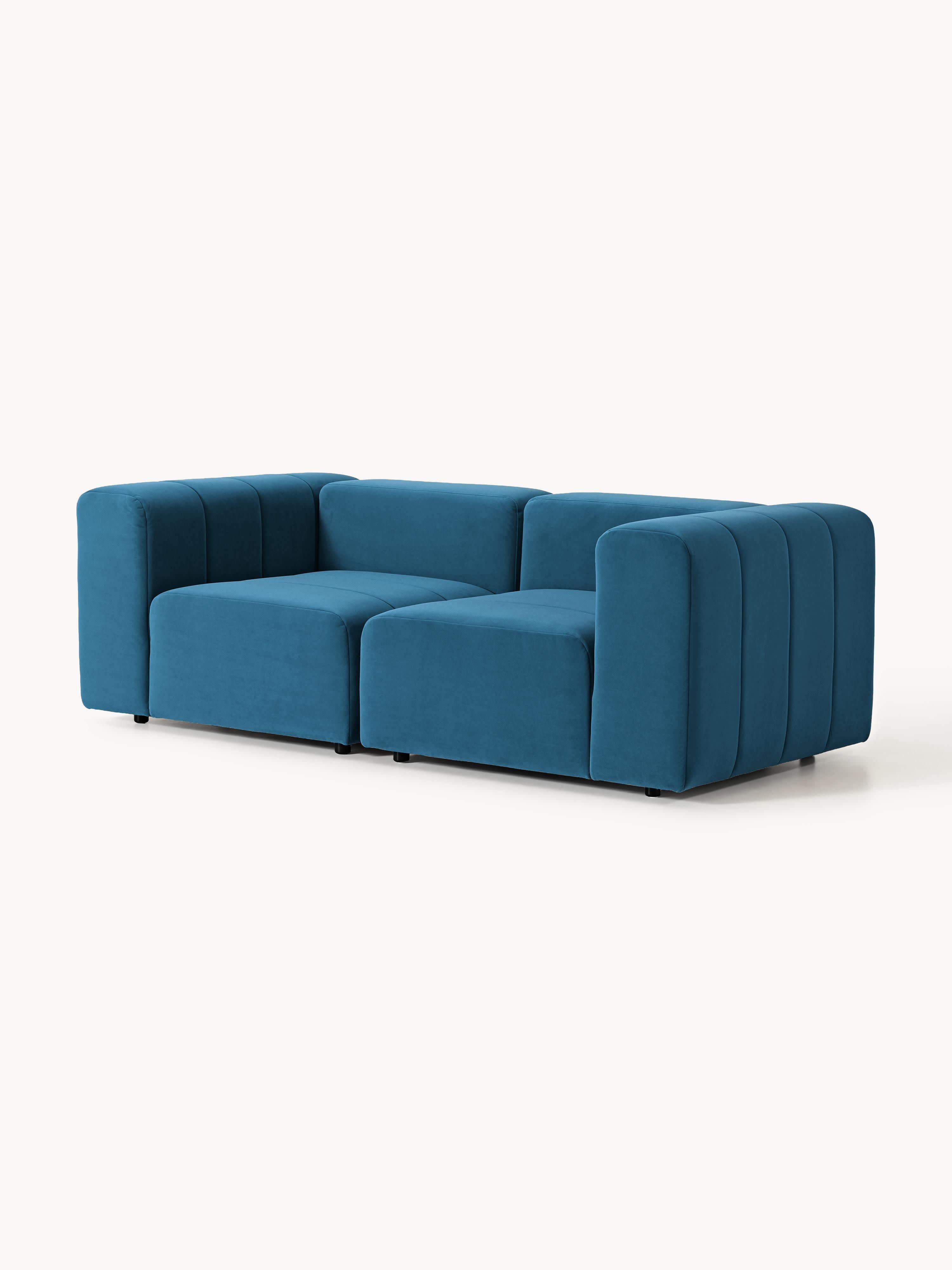 Modulares Samt-Sofa Lena (3-Sitzer)
