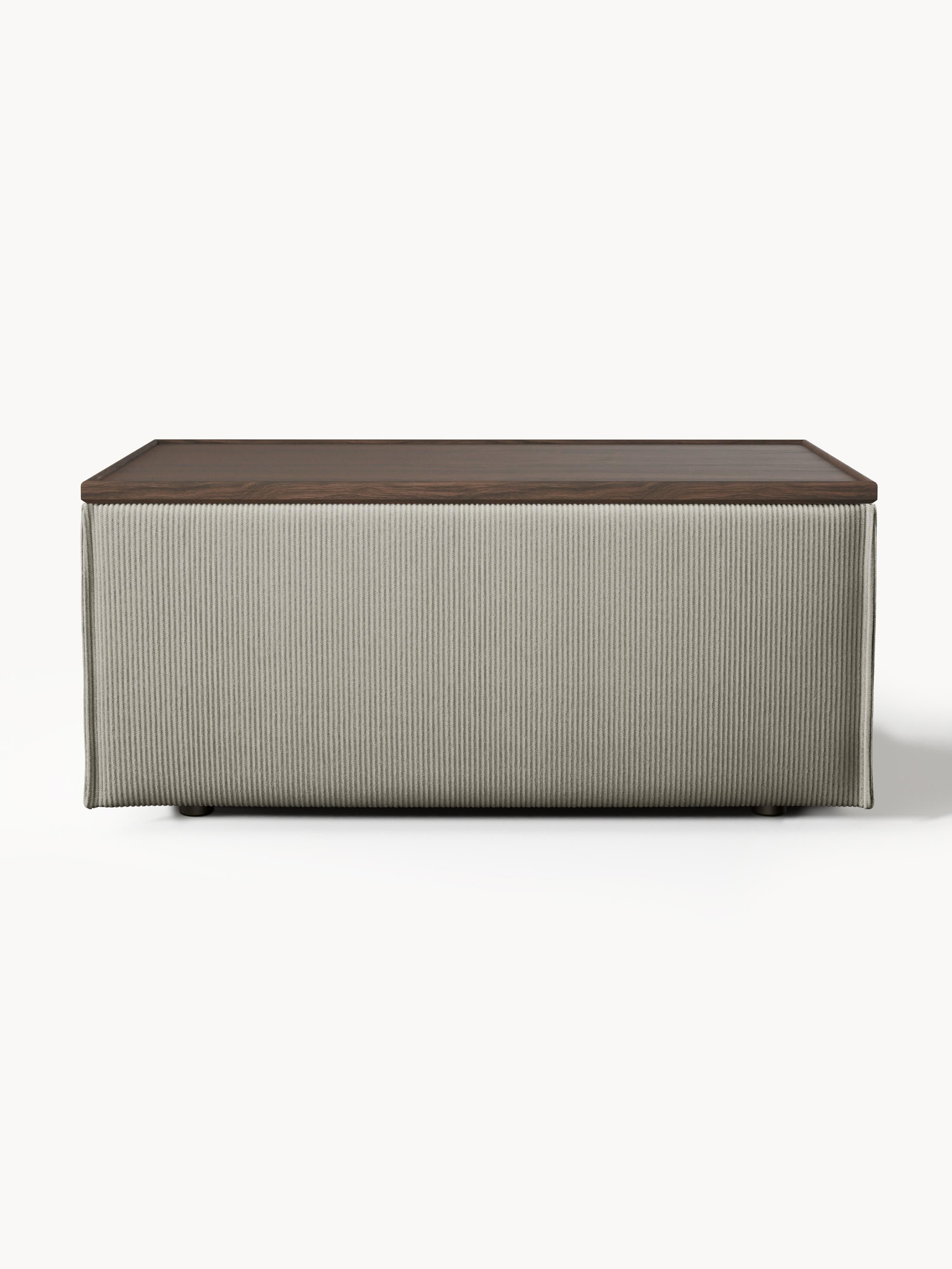 Sofa-Hocker Lennon aus Cord mit Stauraum