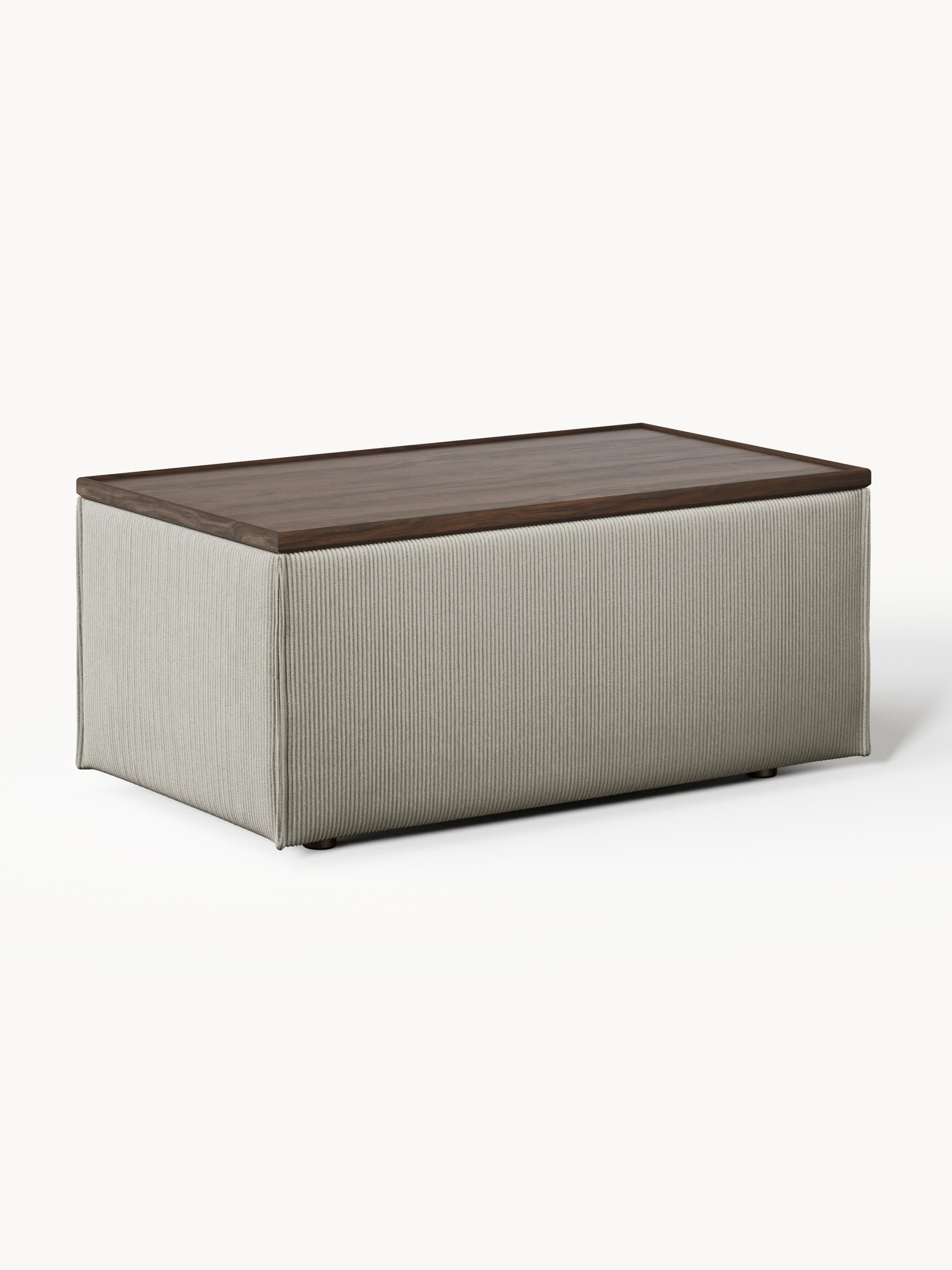 Galeriebild 1 - Sofa-Hocker Lennon aus Cord mit Stauraum