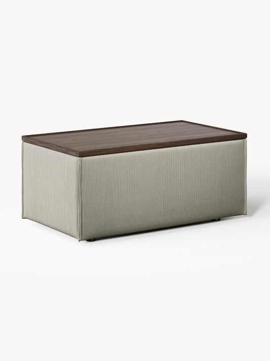 Galeriebild 1 - Sofa-Hocker Lennon aus Cord mit Stauraum