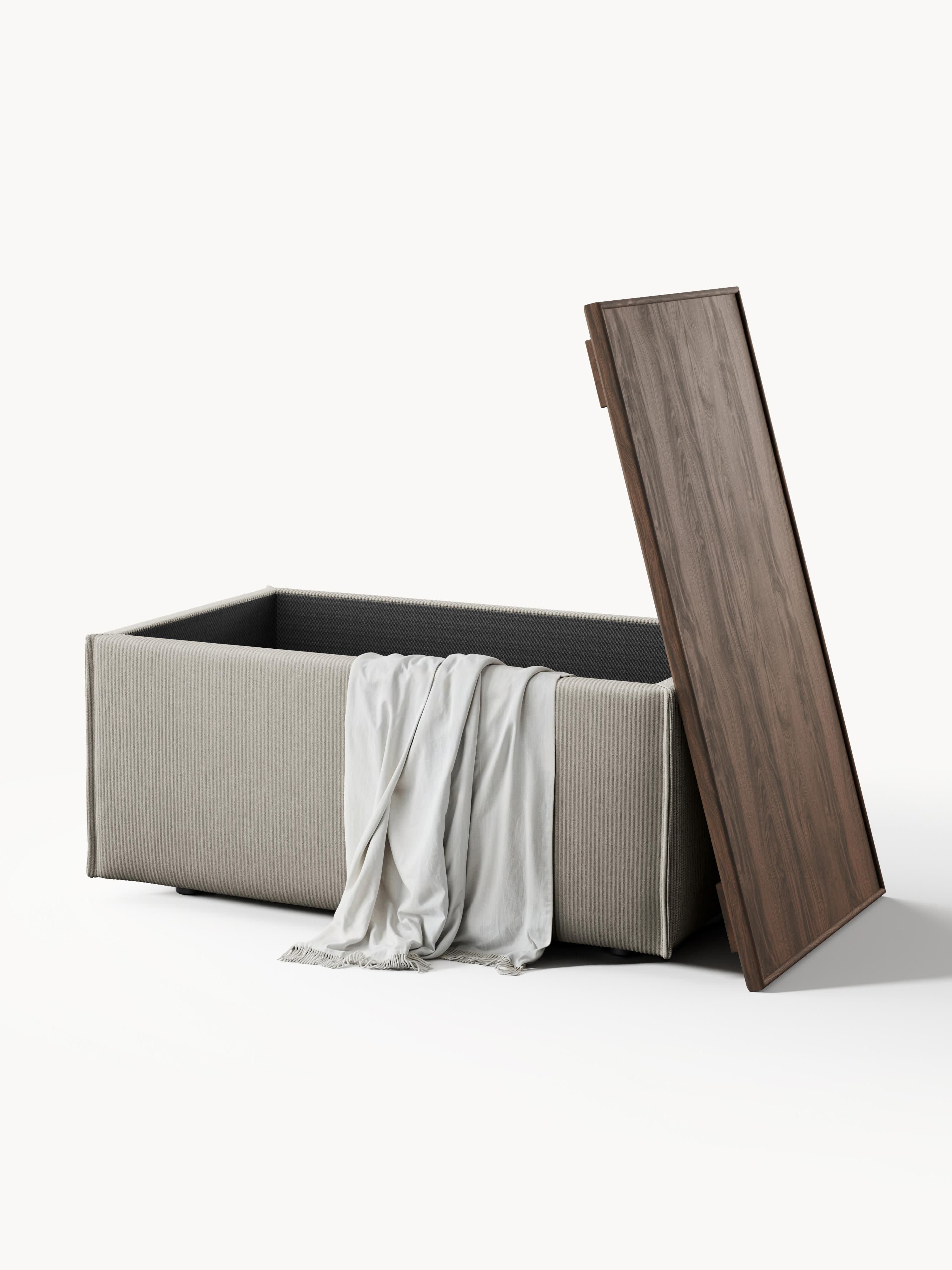 Sofa-Hocker Lennon aus Cord mit Stauraum