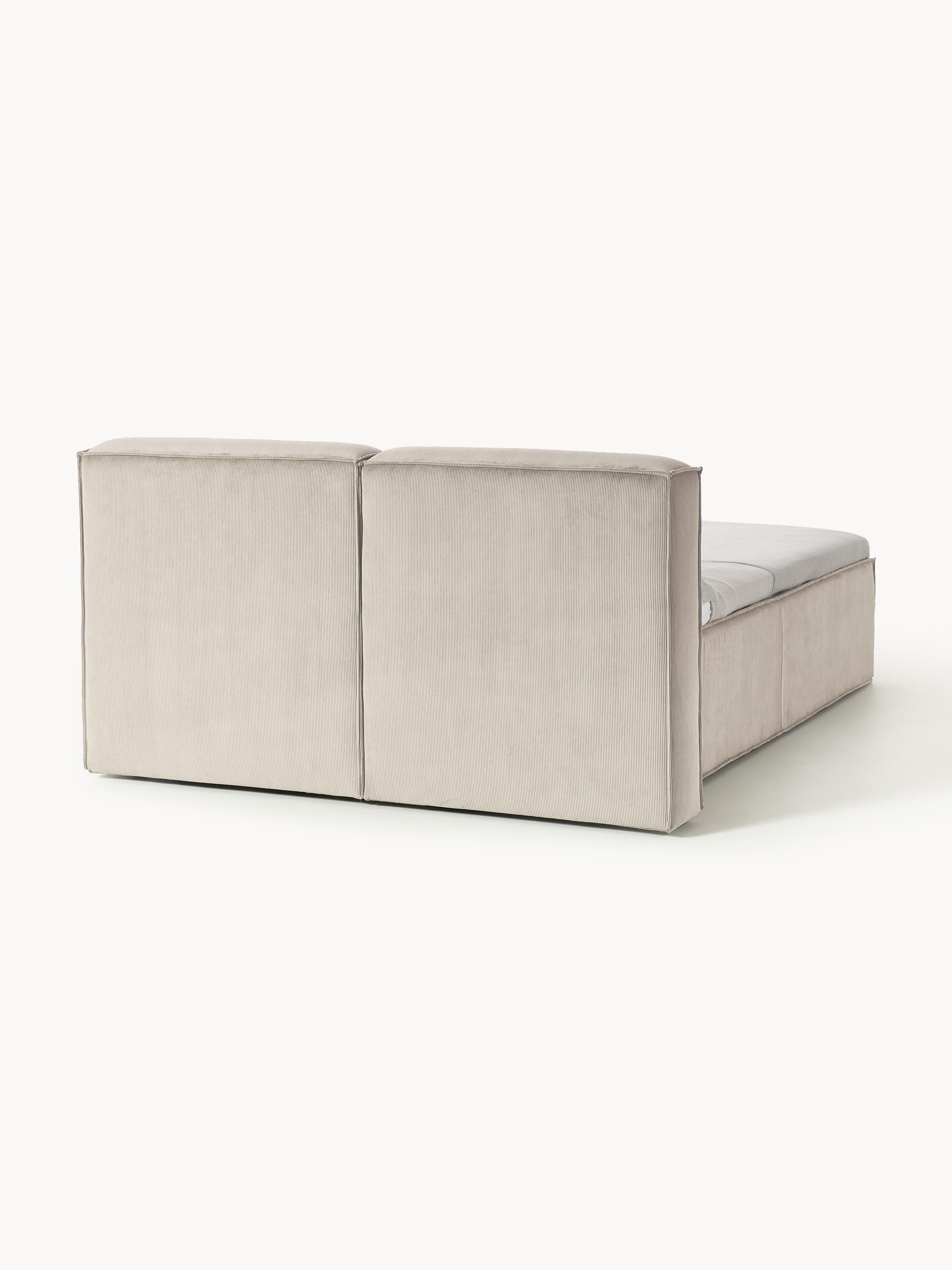 Cord-Boxspringbett Lennon