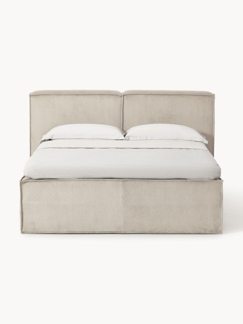 Cord-Boxspringbett Lennon