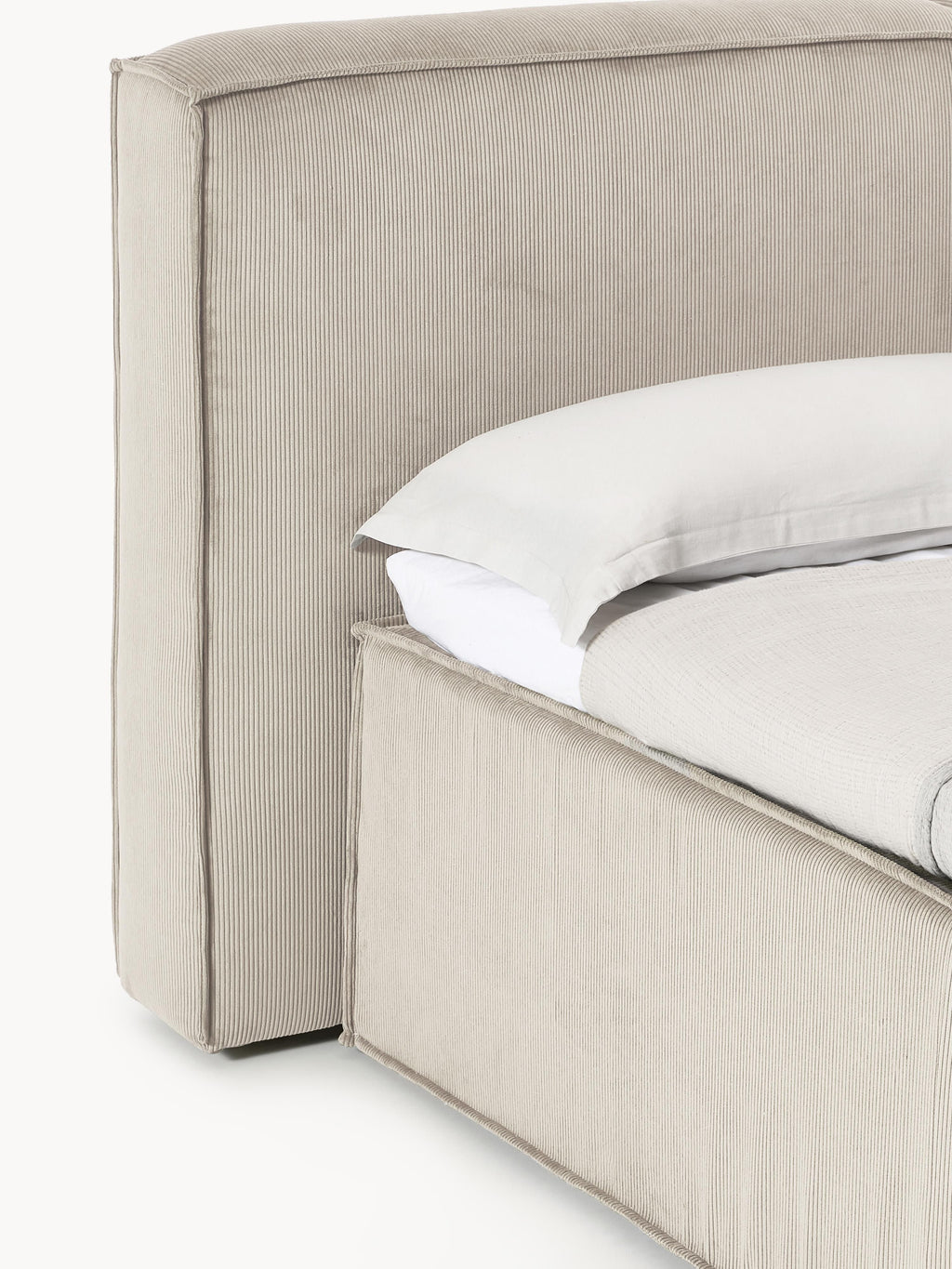 Cord-Boxspringbett Lennon