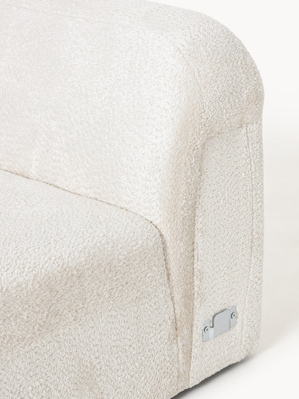 Rundes Teddy-Bouclé-Eckmodul Wolke