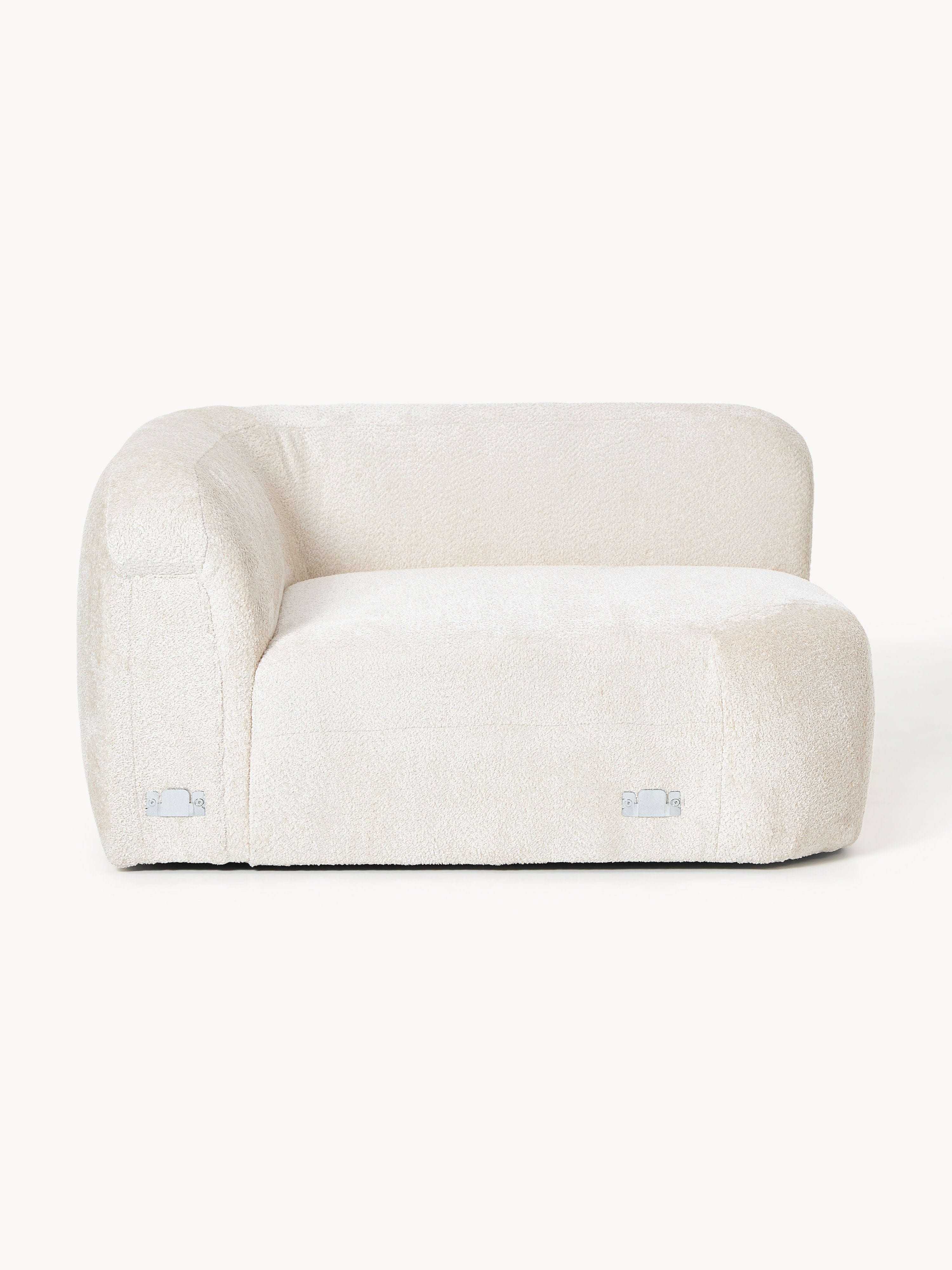 Rundes Teddy-Bouclé-Eckmodul Wolke