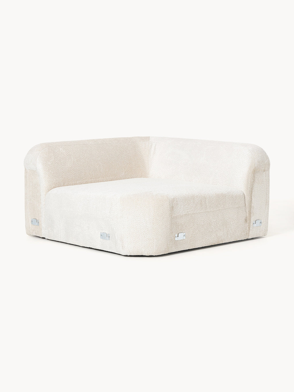 Galeriebild 1 - Rundes Teddy-Bouclé-Eckmodul Wolke