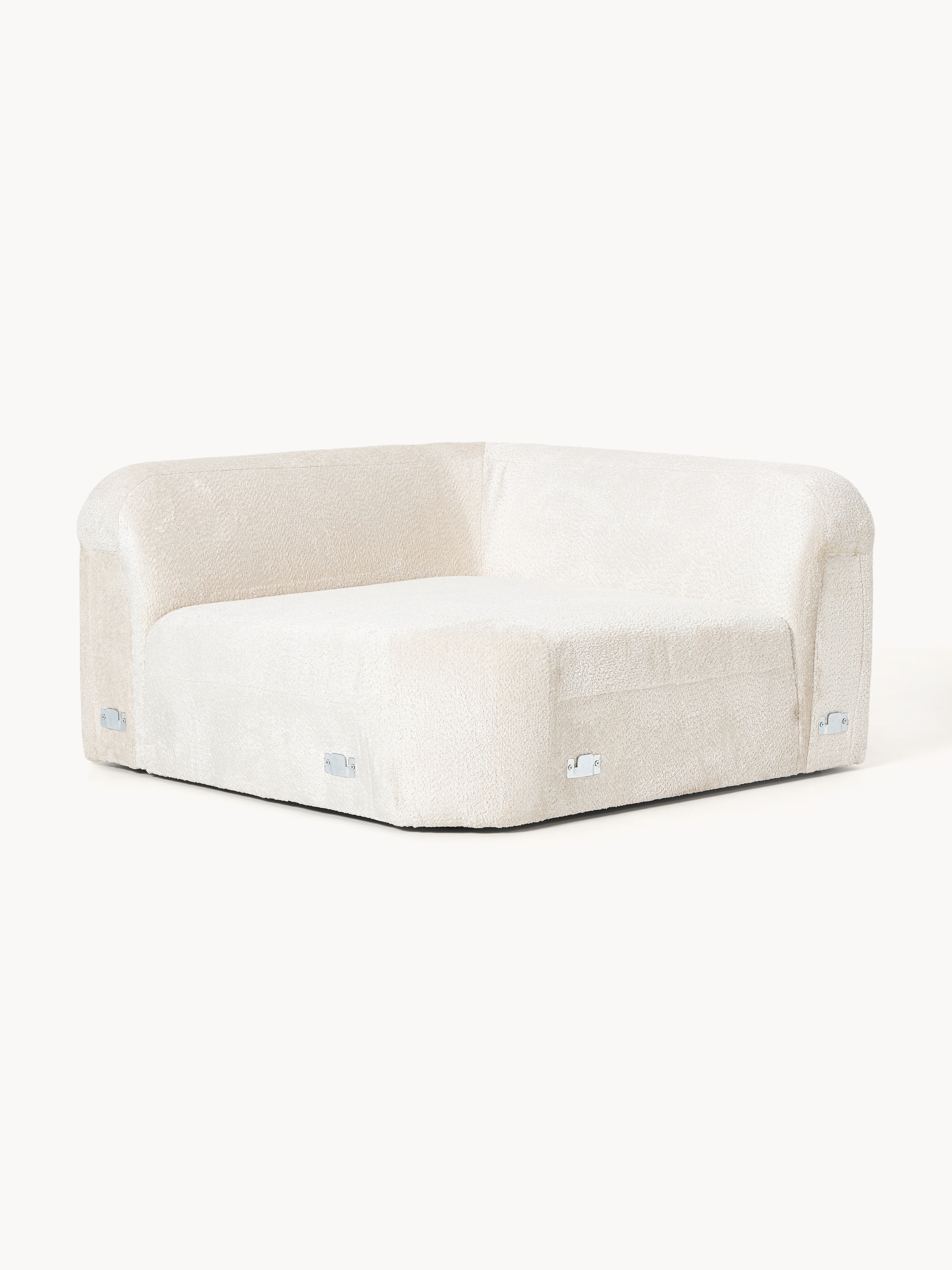 Galeriebild 1 - Rundes Teddy-Bouclé-Eckmodul Wolke