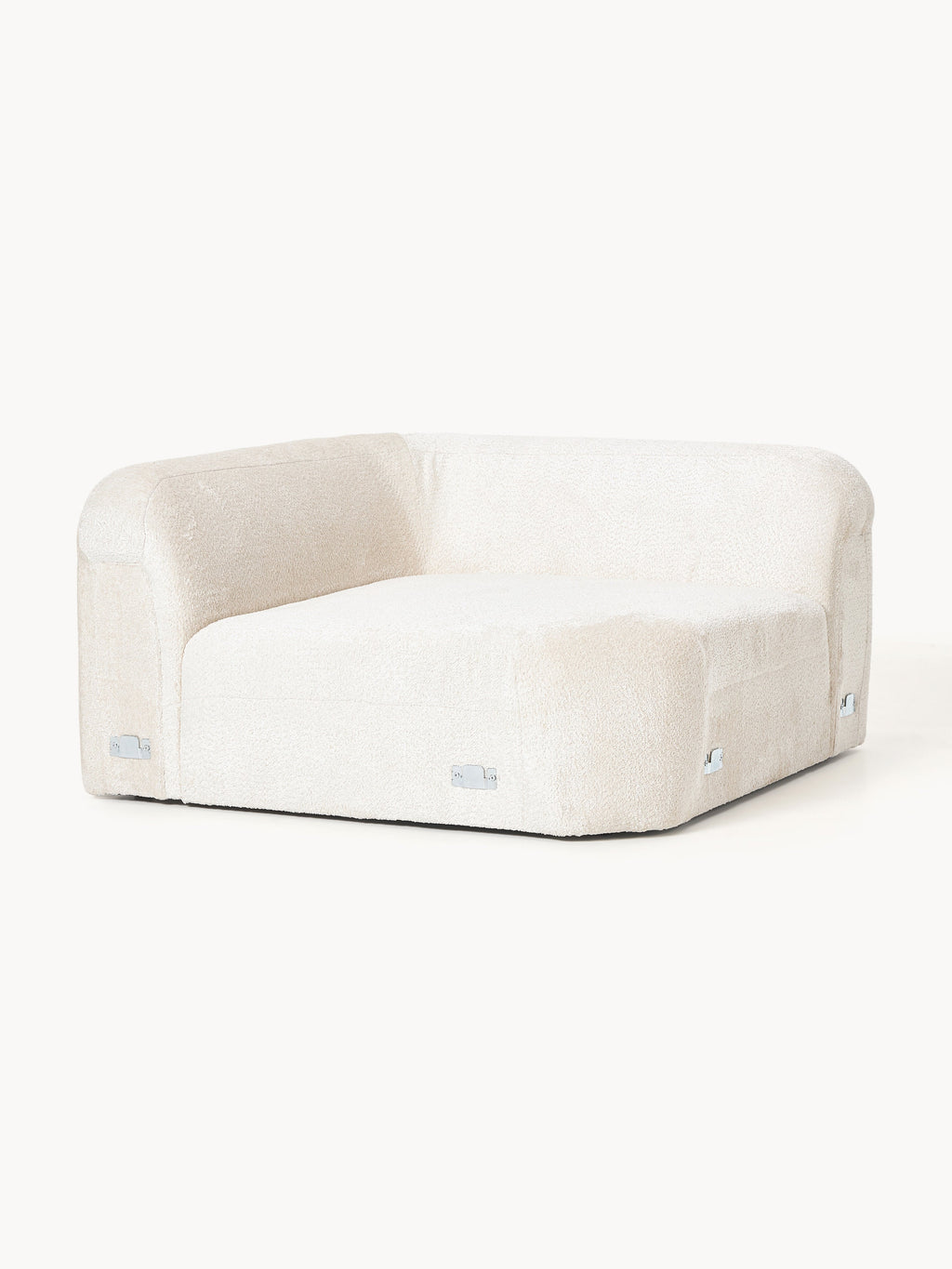 Rundes Teddy-Bouclé-Eckmodul Wolke