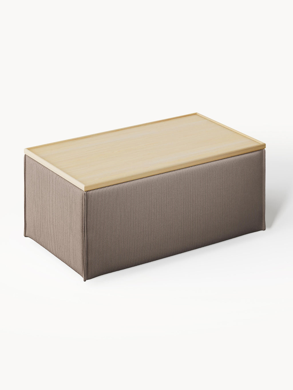 Sofa-Hocker Lennon aus Cord mit Stauraum