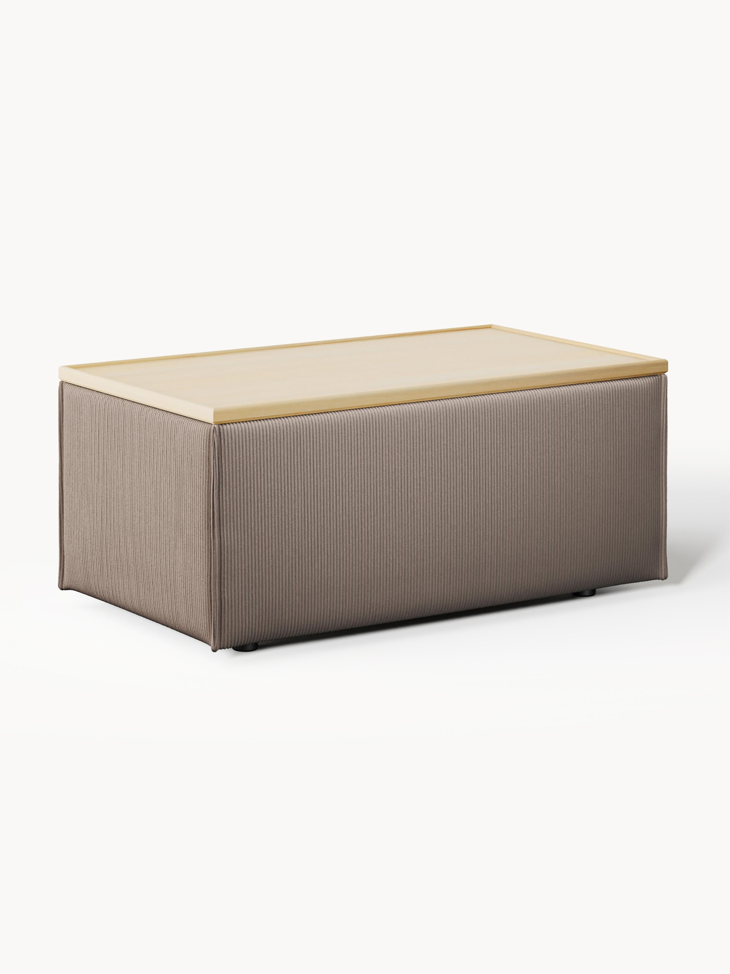 Galeriebild 1 - Sofa-Hocker Lennon aus Cord mit Stauraum
