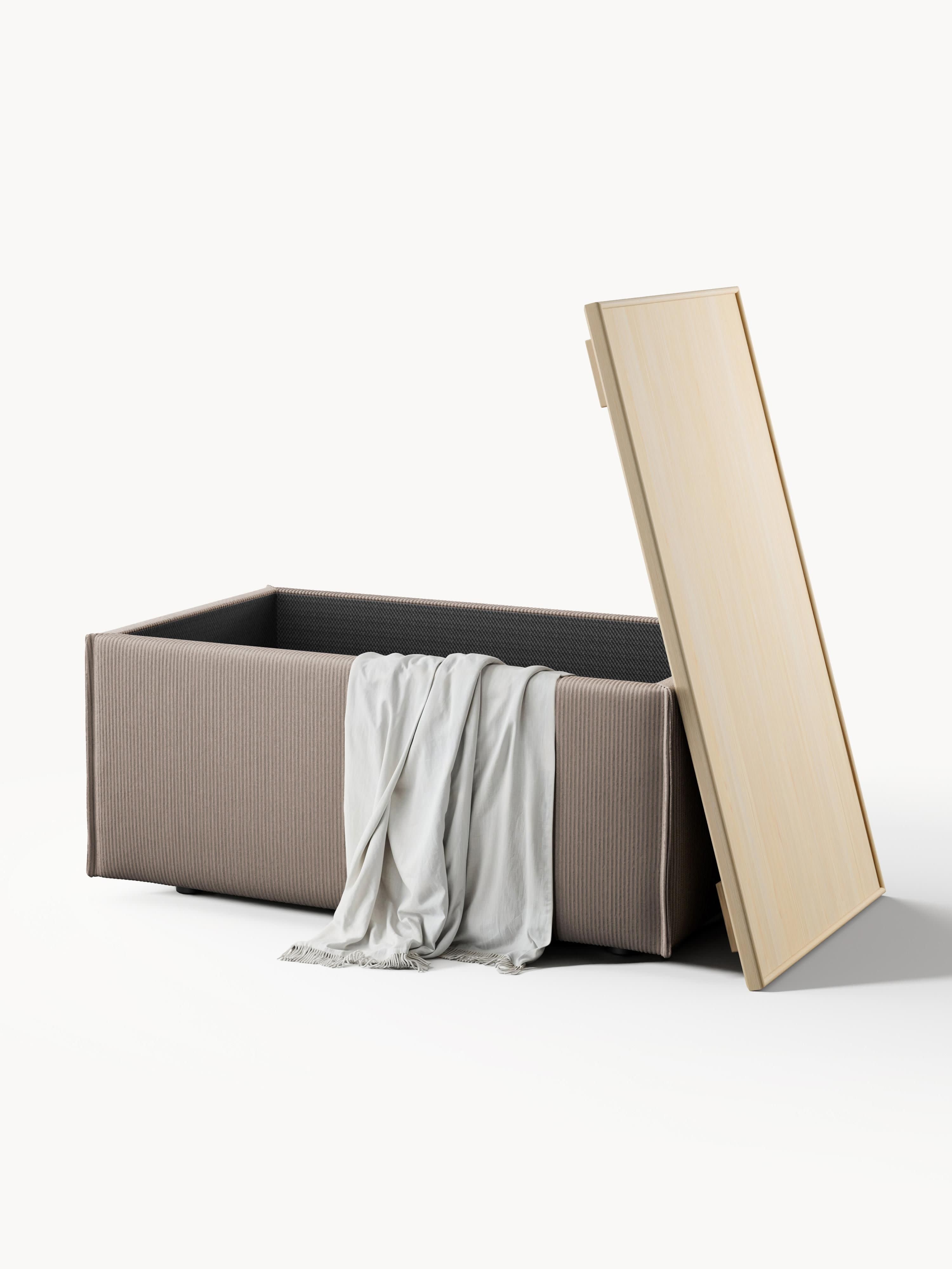 Sofa-Hocker Lennon aus Cord mit Stauraum