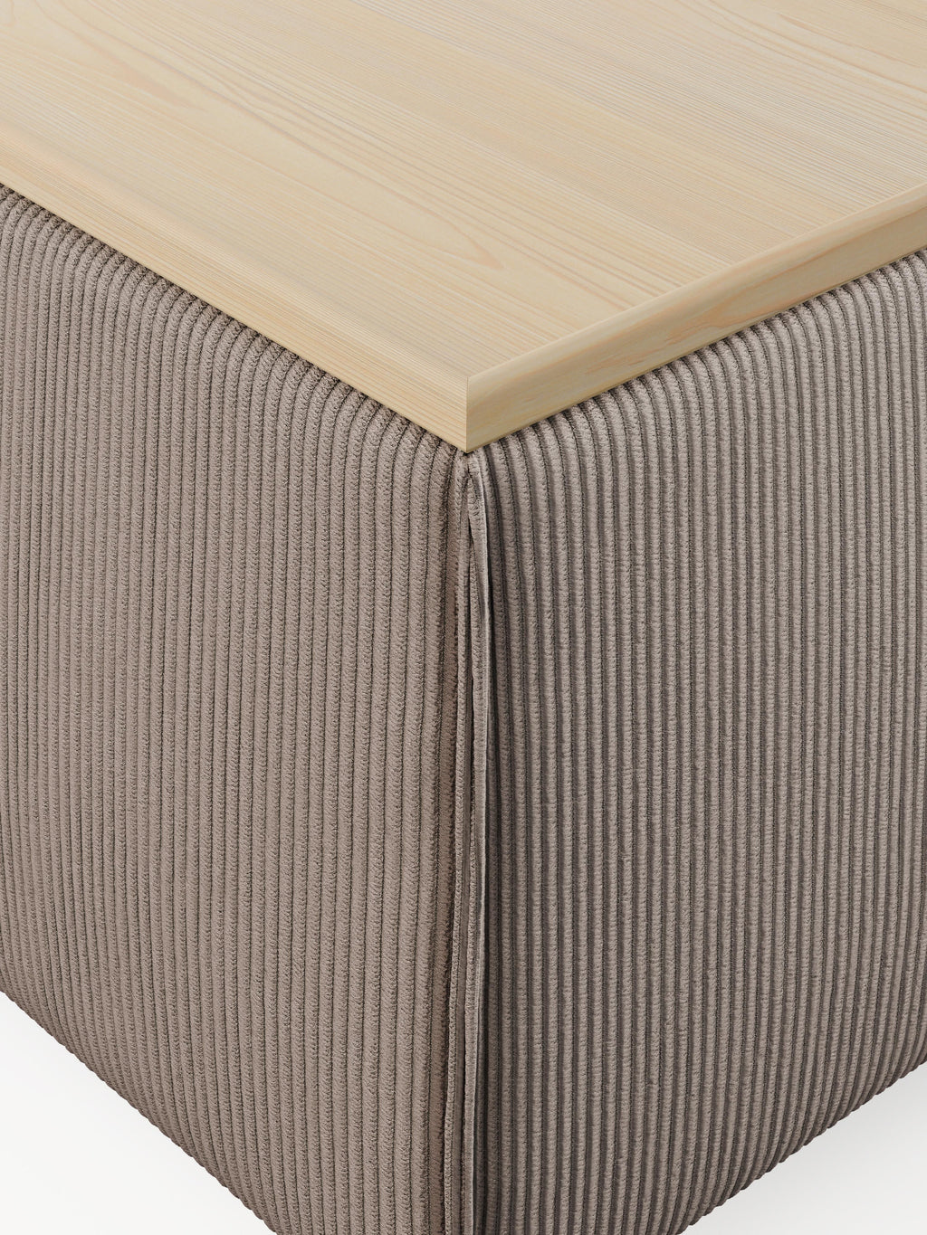 Sofa-Hocker Lennon aus Cord mit Stauraum
