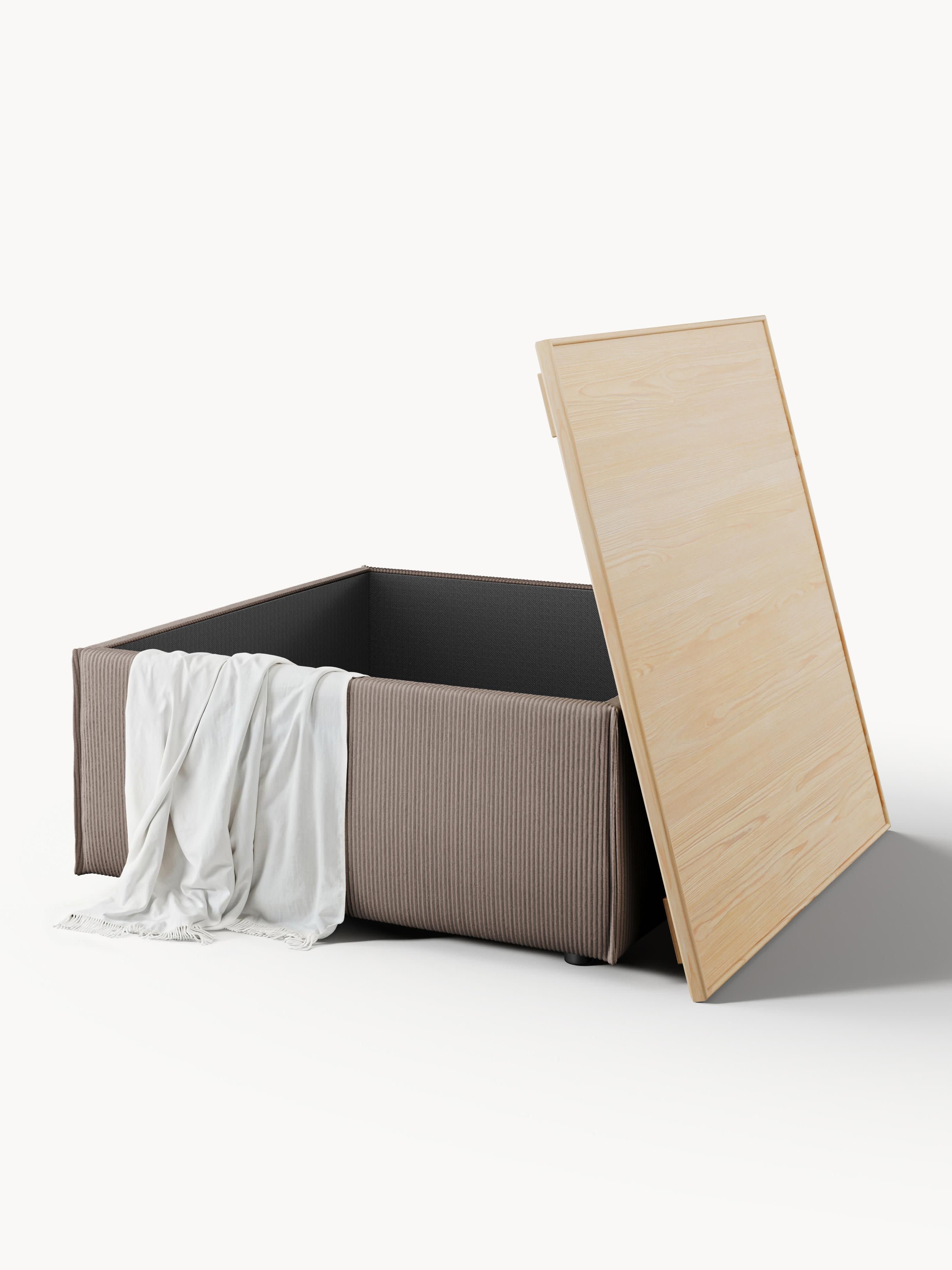Sofa-Hocker Lennon aus Cord mit Stauraum