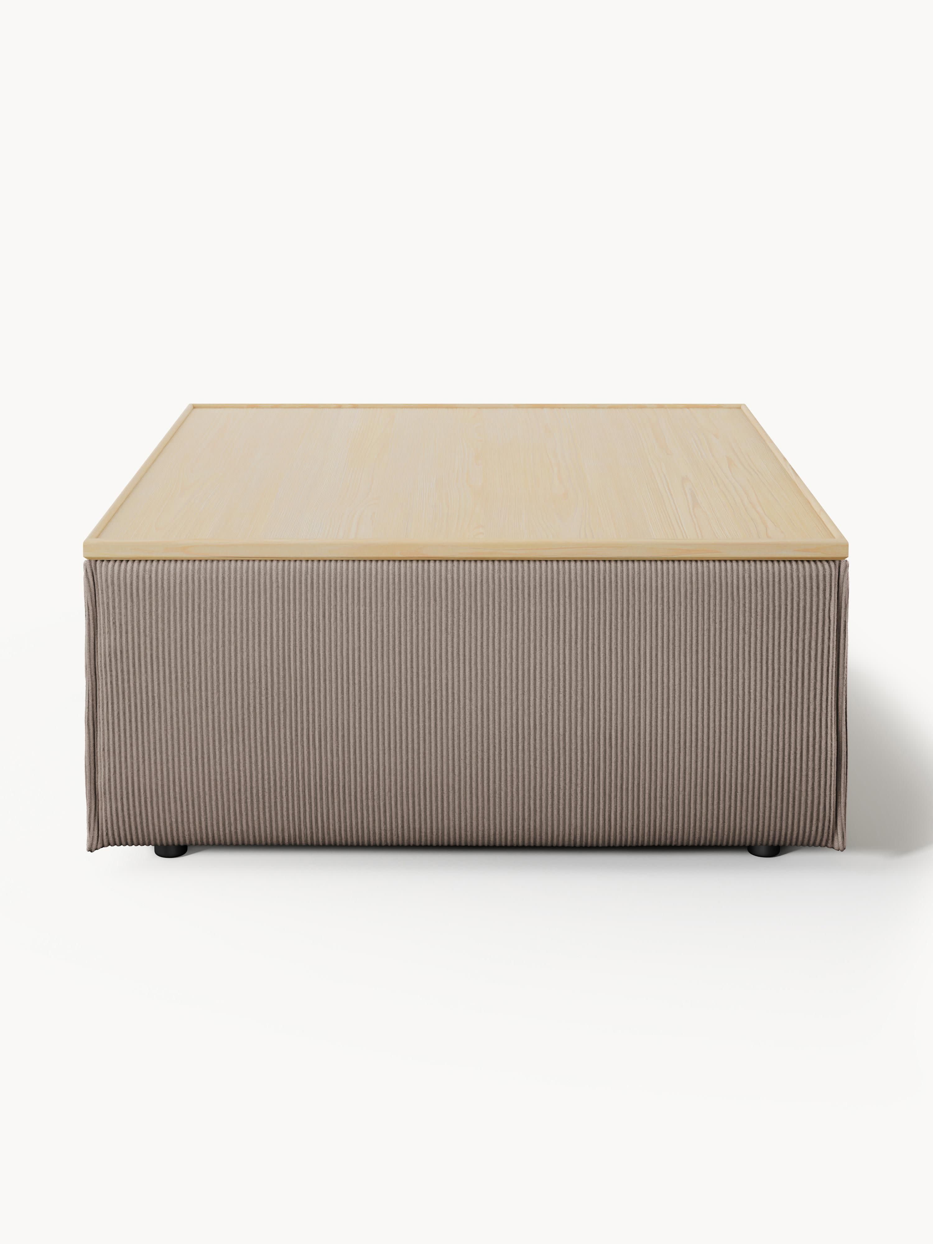 Sofa-Hocker Lennon aus Cord mit Stauraum