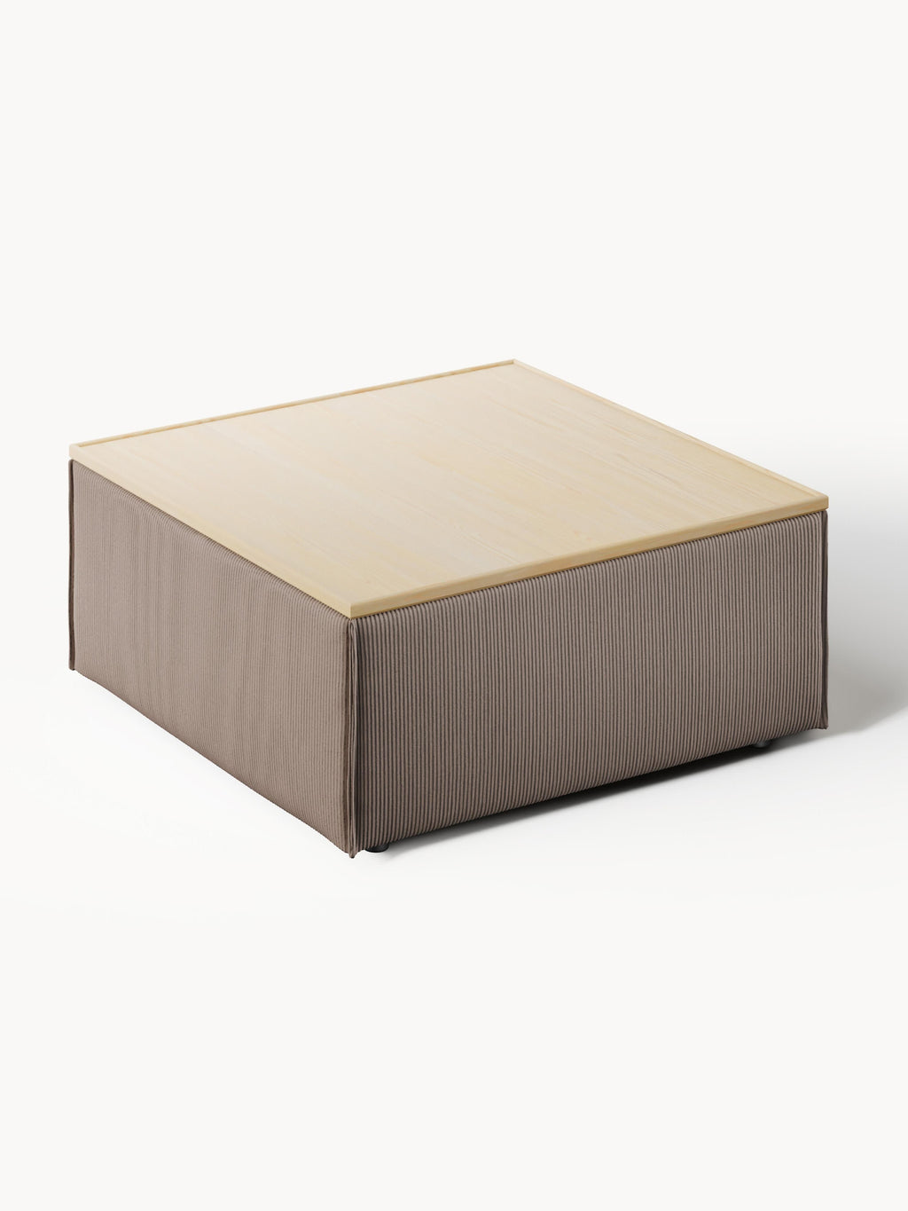 Sofa-Hocker Lennon aus Cord mit Stauraum