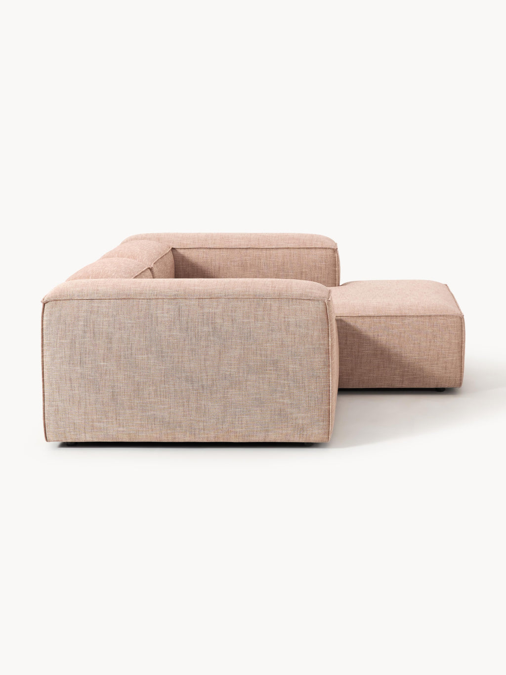Modulares Ecksofa Lennon (2-Sitzer) aus Leinen-Mix