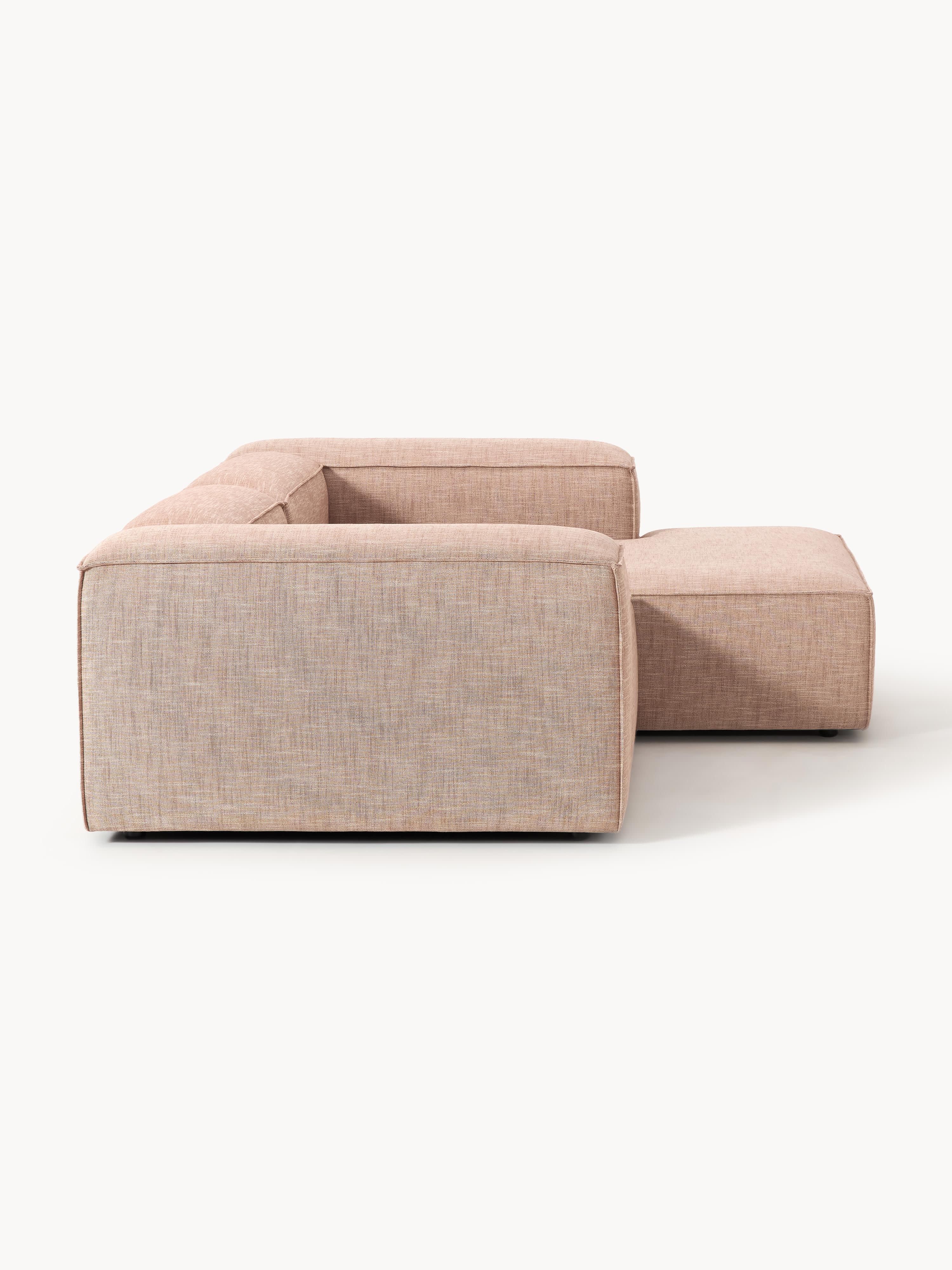 Modulares Ecksofa Lennon (2-Sitzer) aus Leinen-Mix