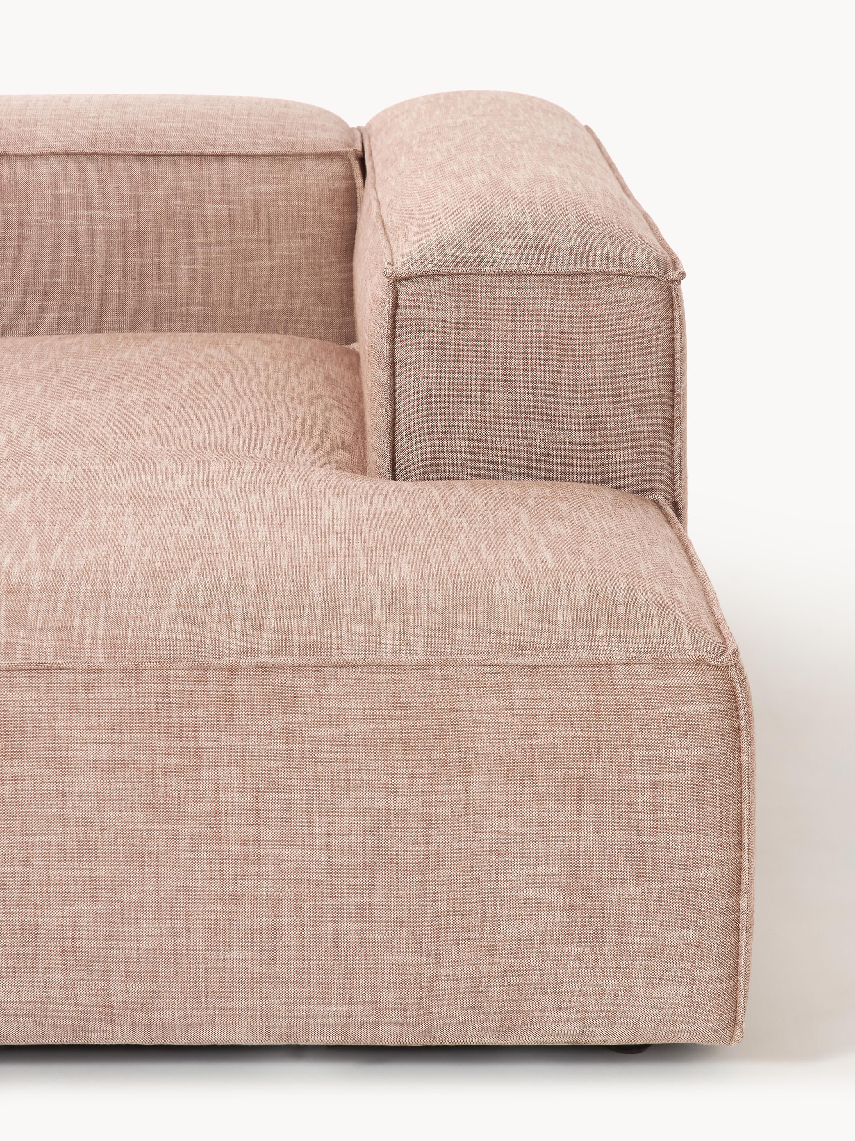 Modulares Ecksofa Lennon (2-Sitzer) aus Leinen-Mix