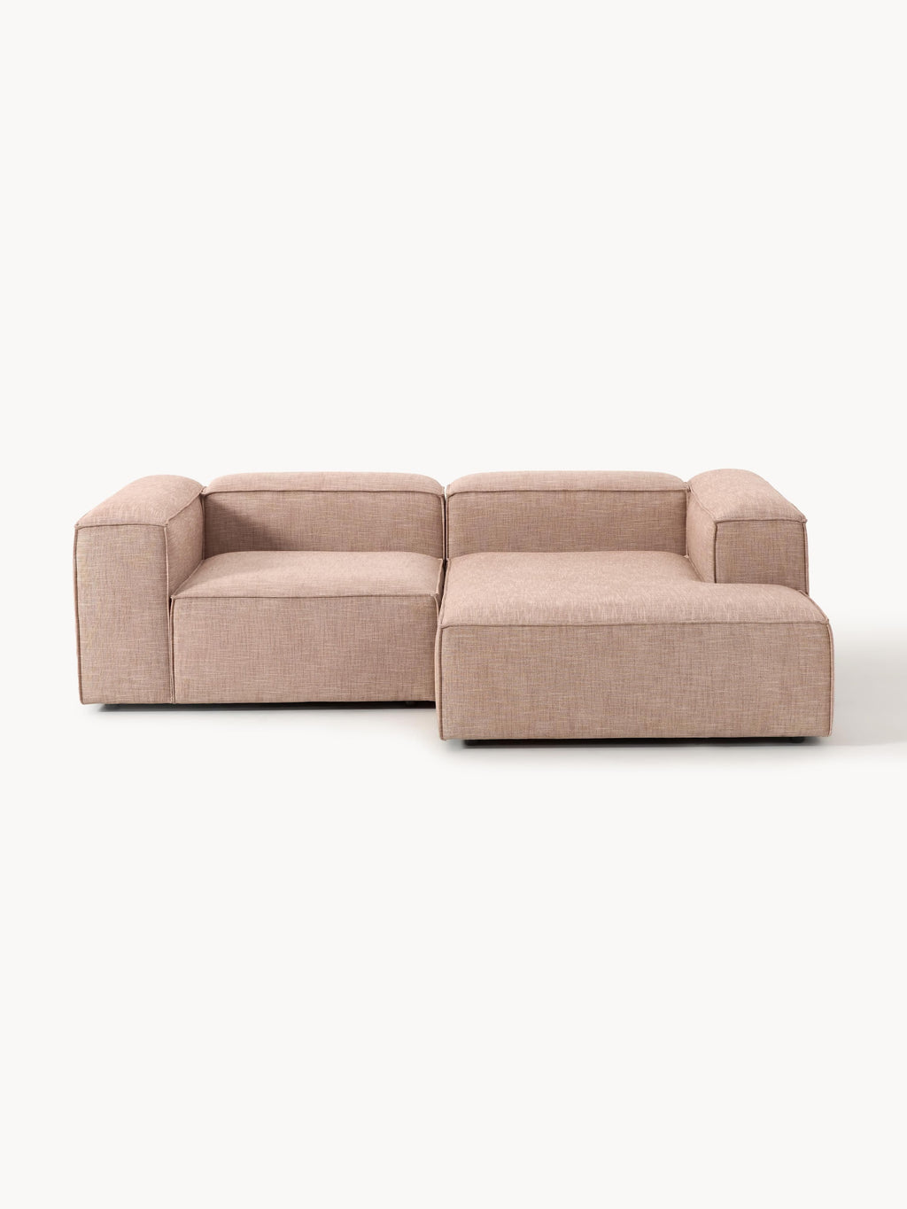 Galeriebild 1 - Modulares Ecksofa Lennon (2-Sitzer) aus Leinen-Mix