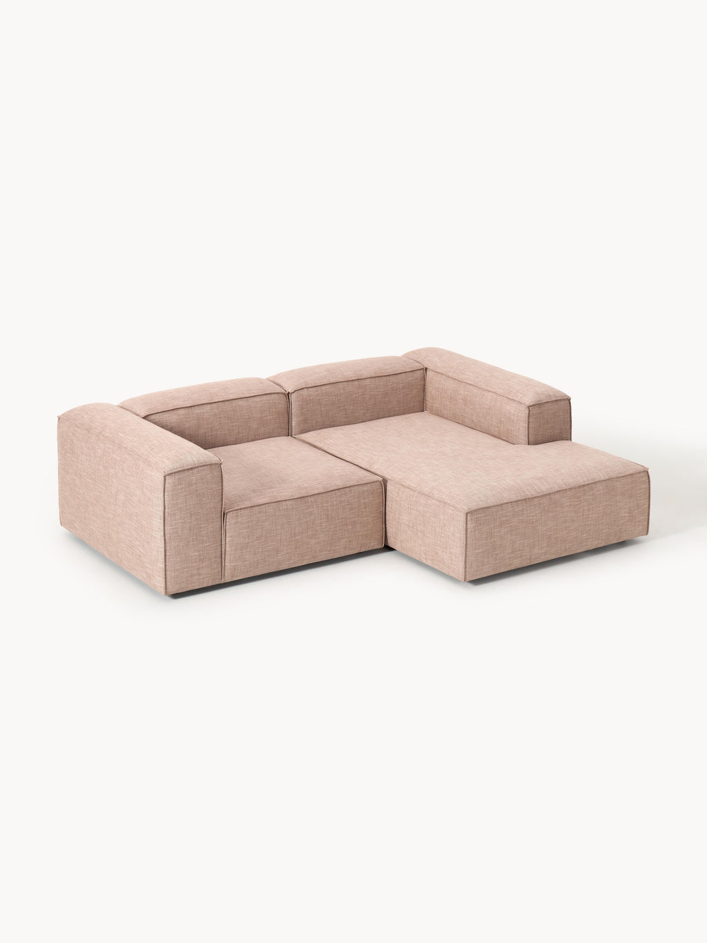 Modulares Ecksofa Lennon (2-Sitzer) aus Leinen-Mix