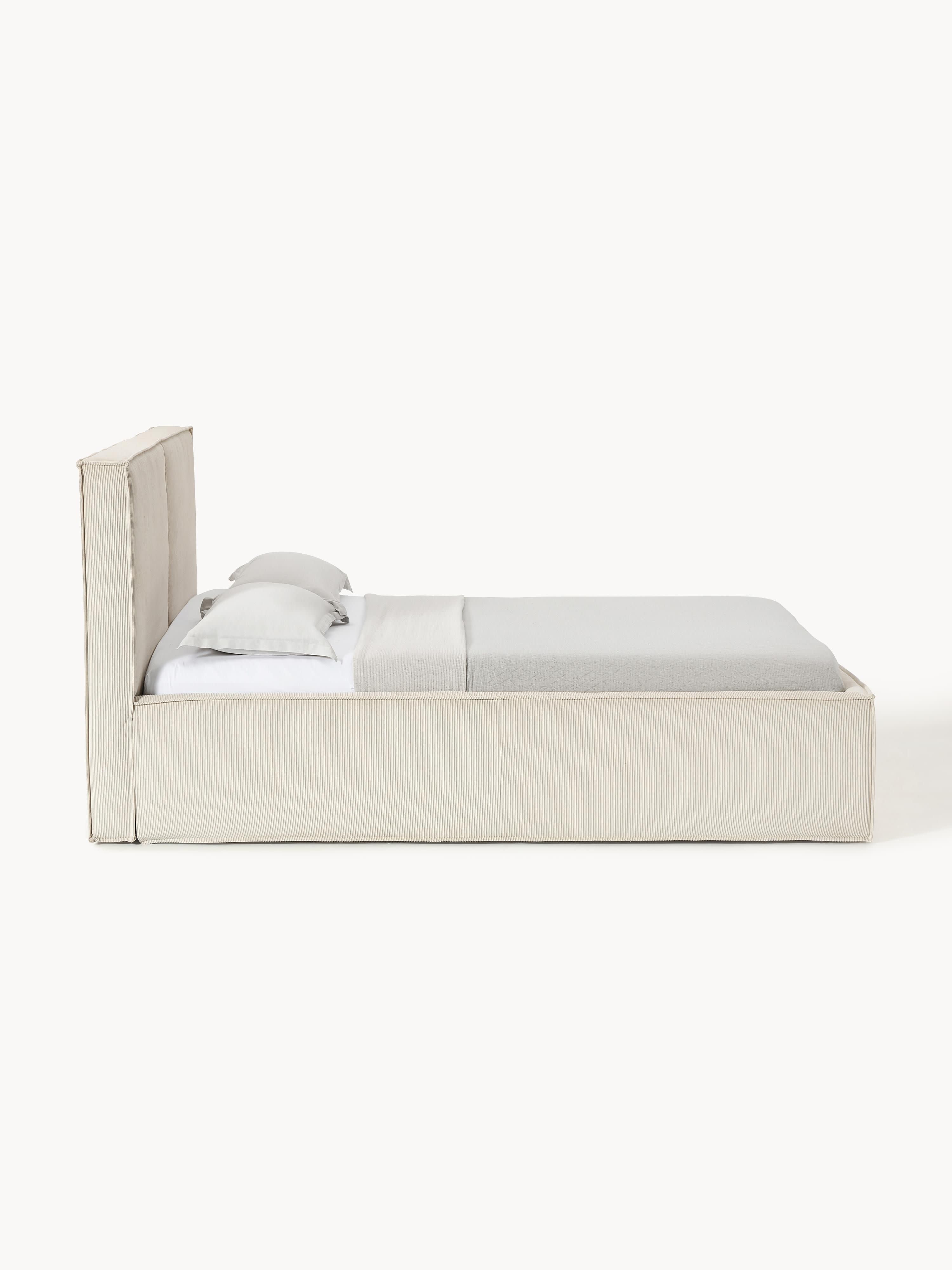 Cord-Polsterbett Dream mit Stauraum