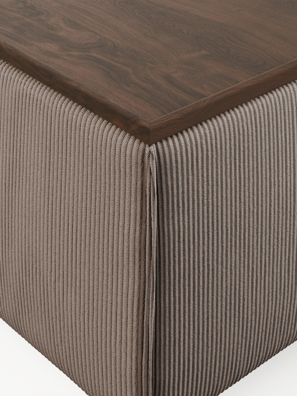 Sofa-Hocker Lennon aus Cord mit Stauraum