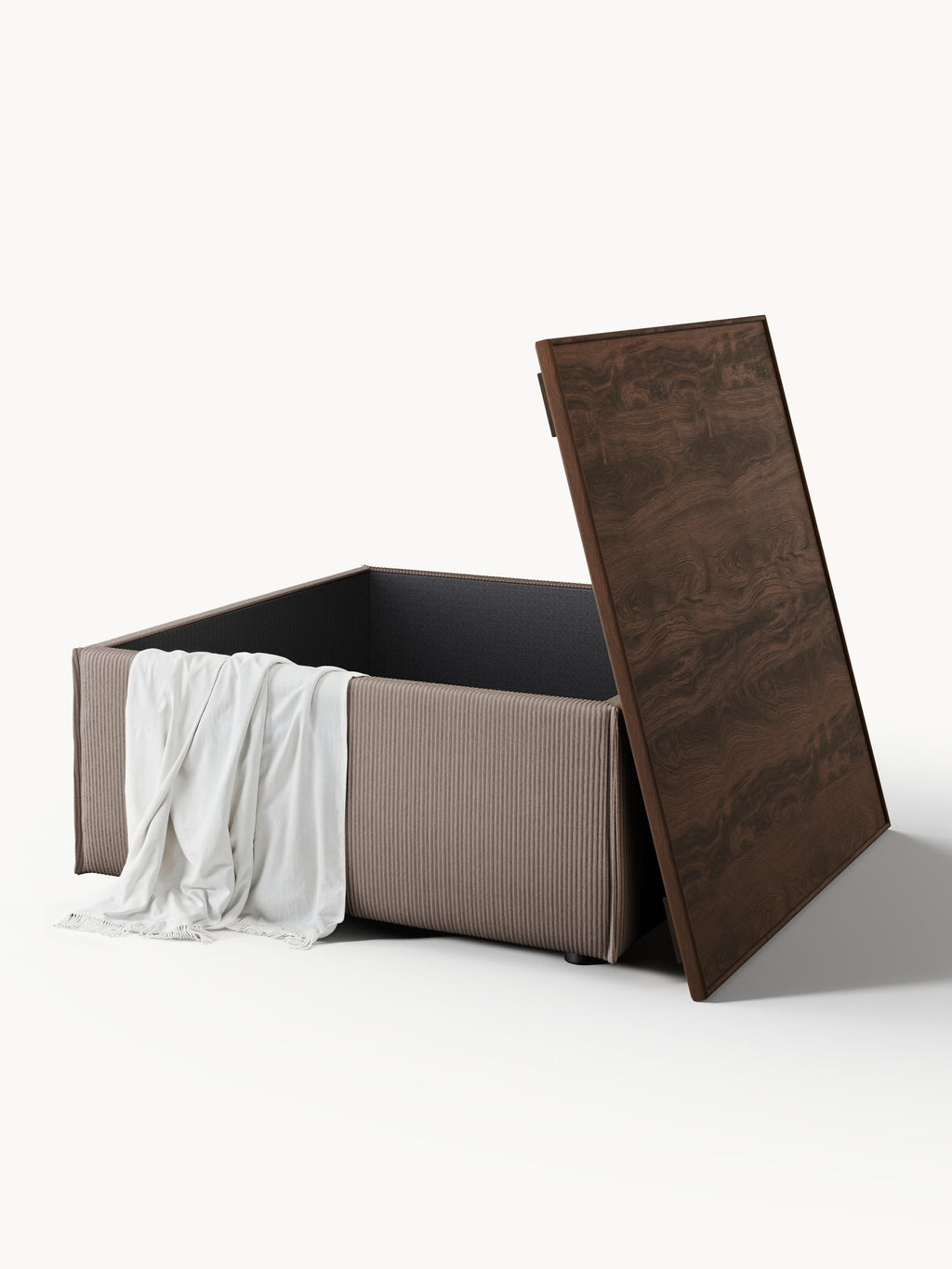Sofa-Hocker Lennon aus Cord mit Stauraum