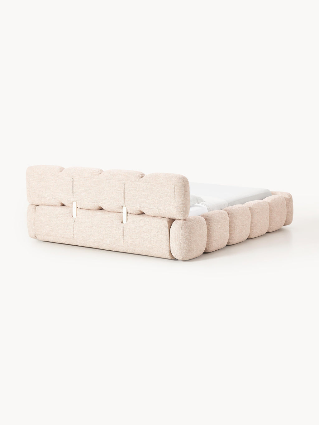 Polsterbett Tayla aus Bouclé mit Stauraum