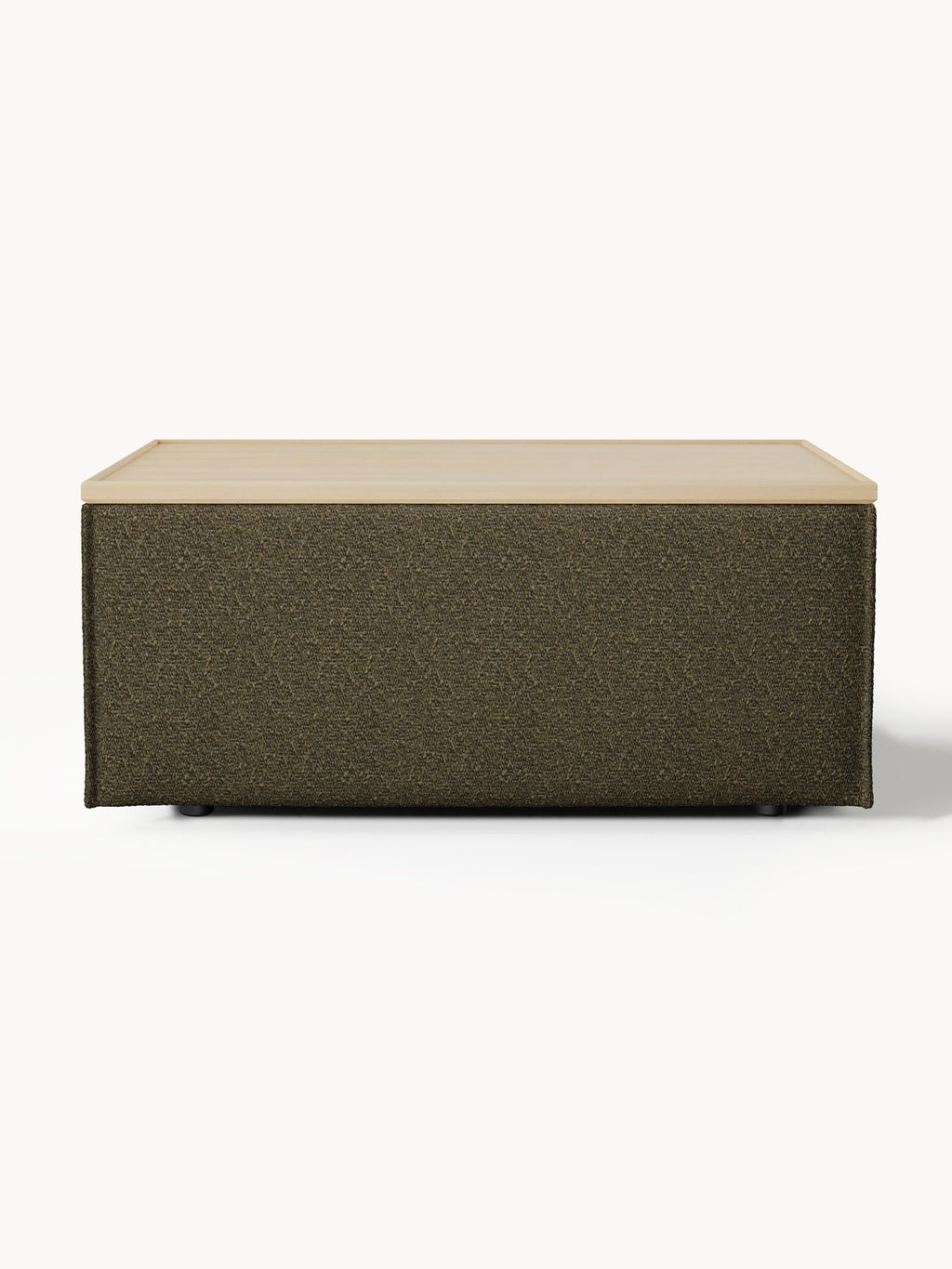Sofa-Hocker Lennon aus Bouclé mit Stauraum