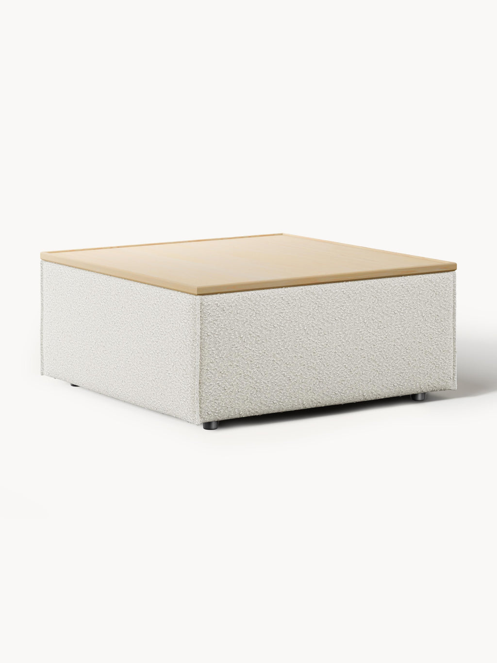 Galeriebild 1 - Sofa-Hocker Lennon aus Bouclé mit Stauraum