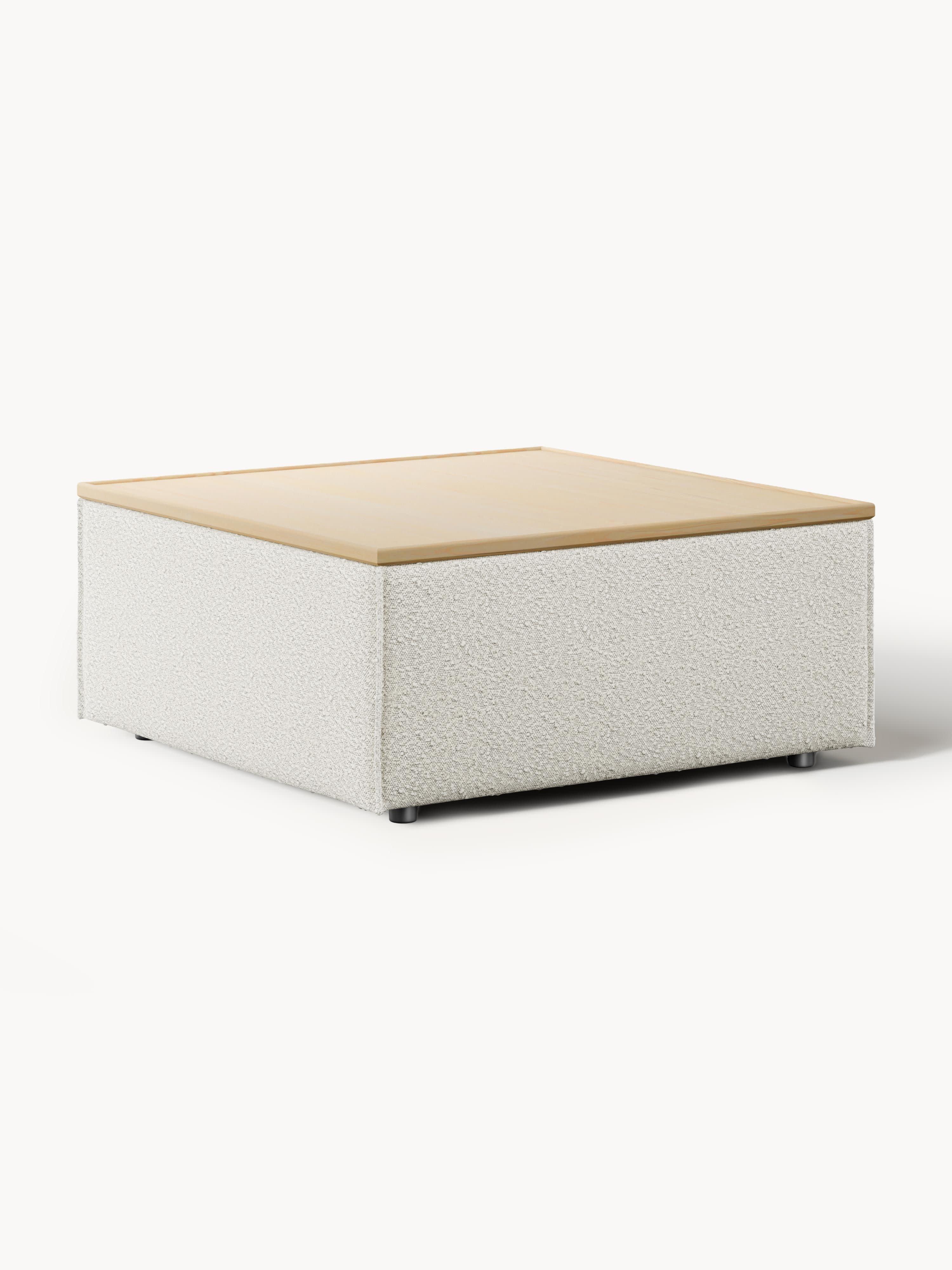 Galeriebild 1 - Sofa-Hocker Lennon aus Bouclé mit Stauraum